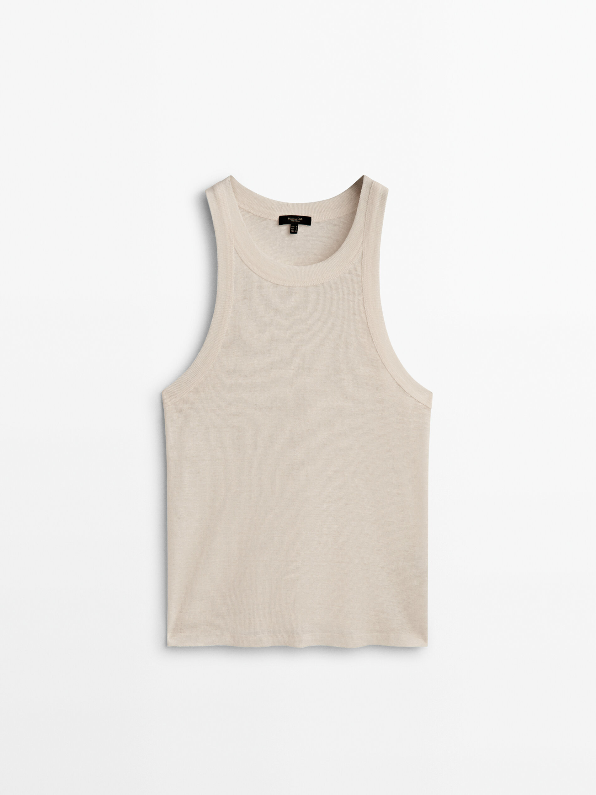 Top halter lino - Beige