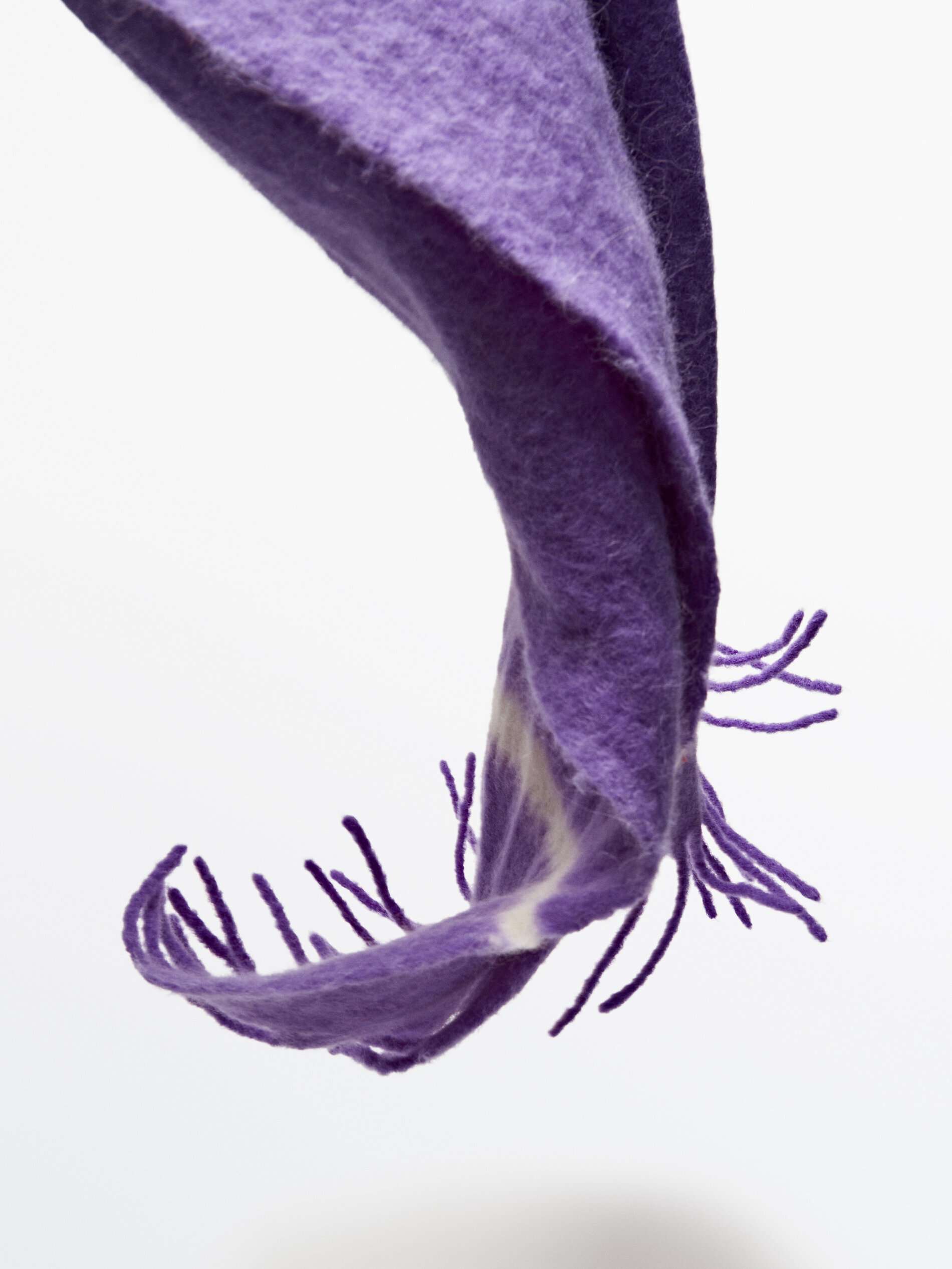 Bufanda tie dye detalle flecos - LILA