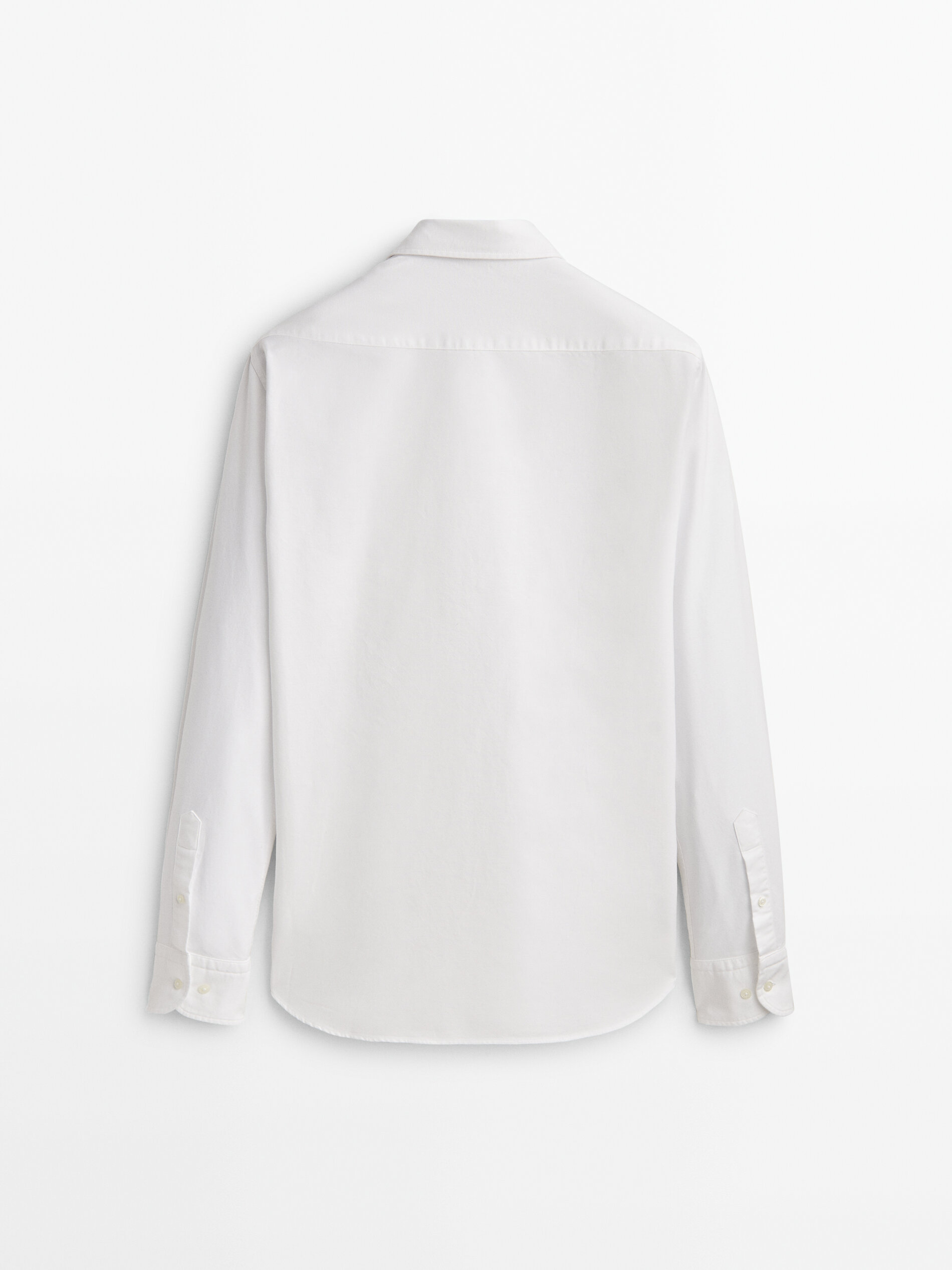 Camisa oxford algodón slim fit - BLANCO