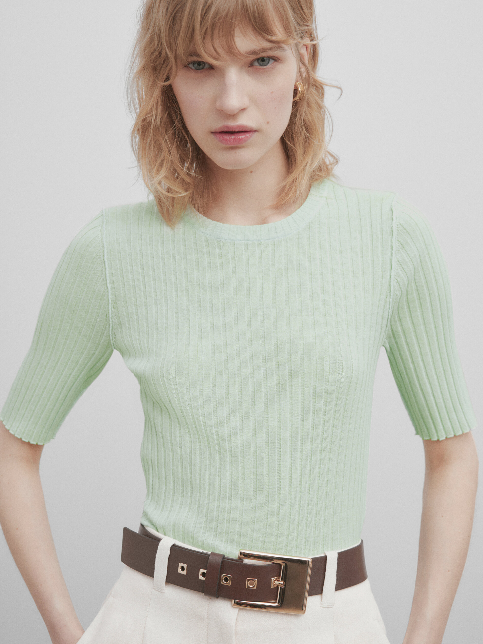 Jersey punto canalé -Studio - Verde billar