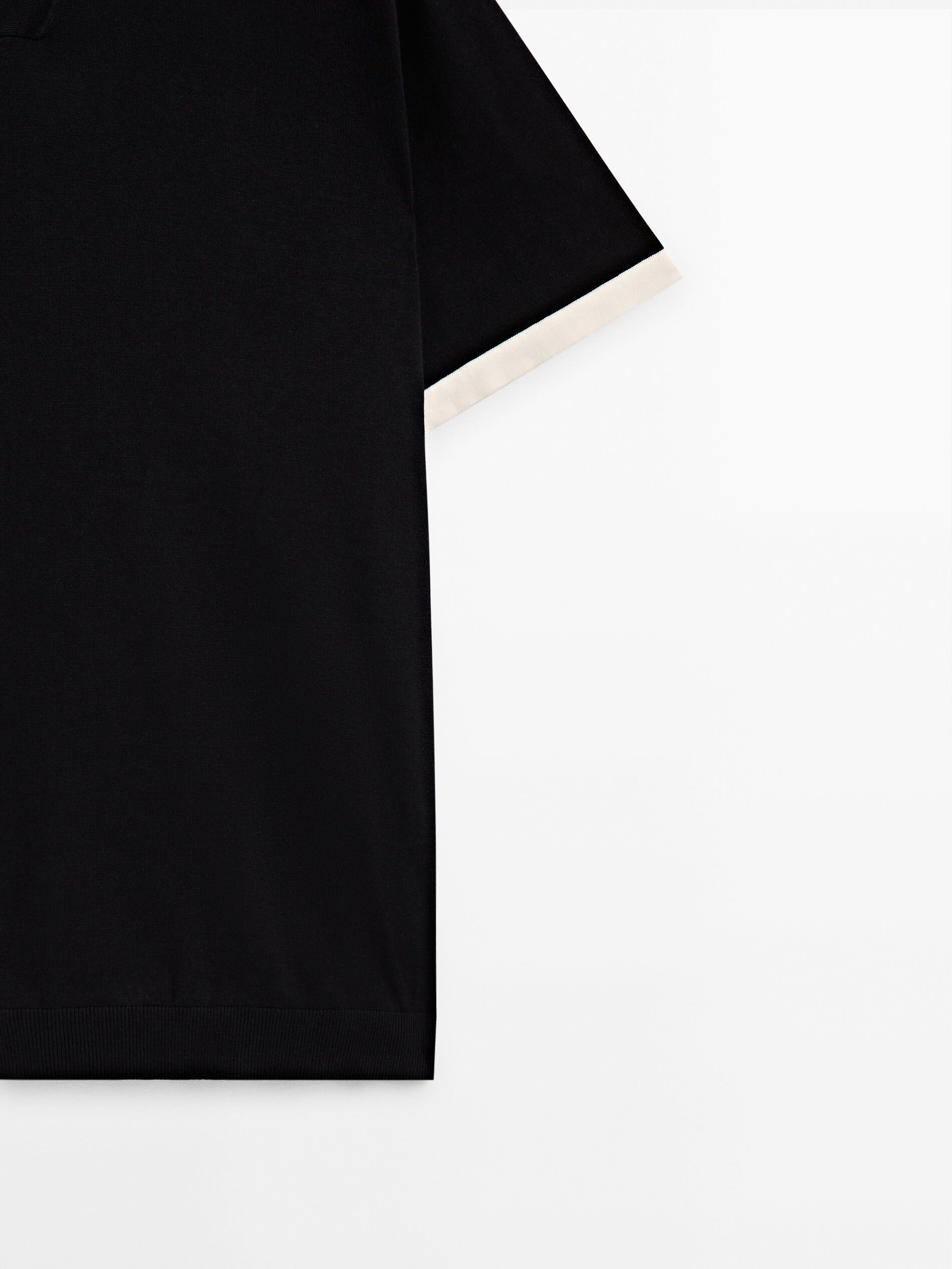 Jersey polo manga corta contraste - AZUL MARINO