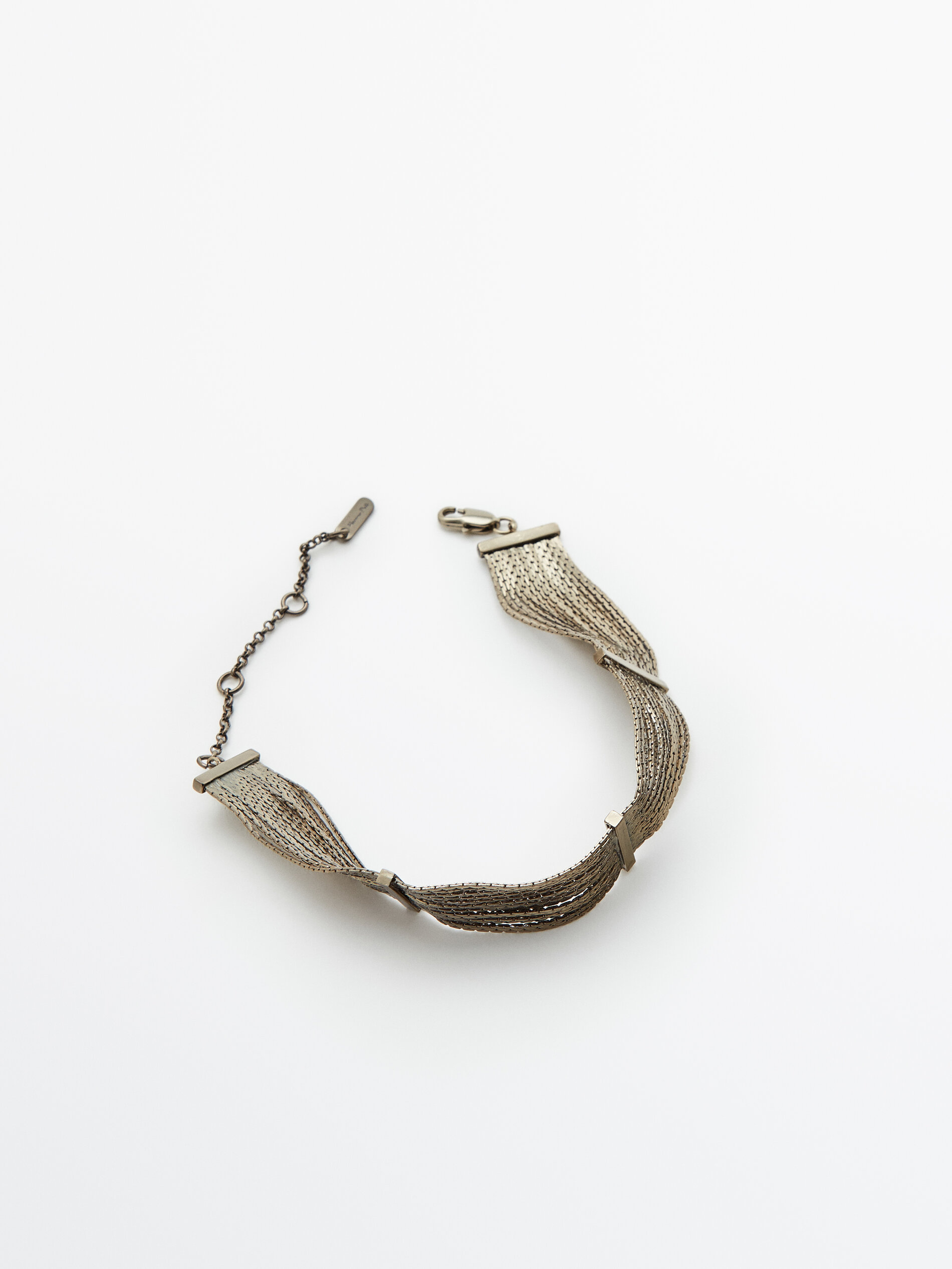 Pulsera cascada mini cadena - Plata