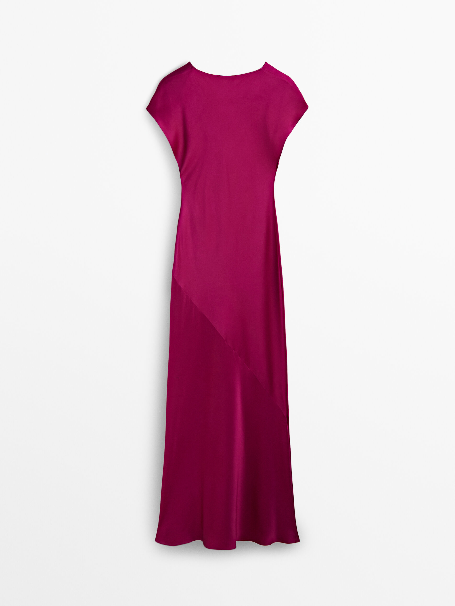 Vestido largo fluido detalle escote - Buganvilla