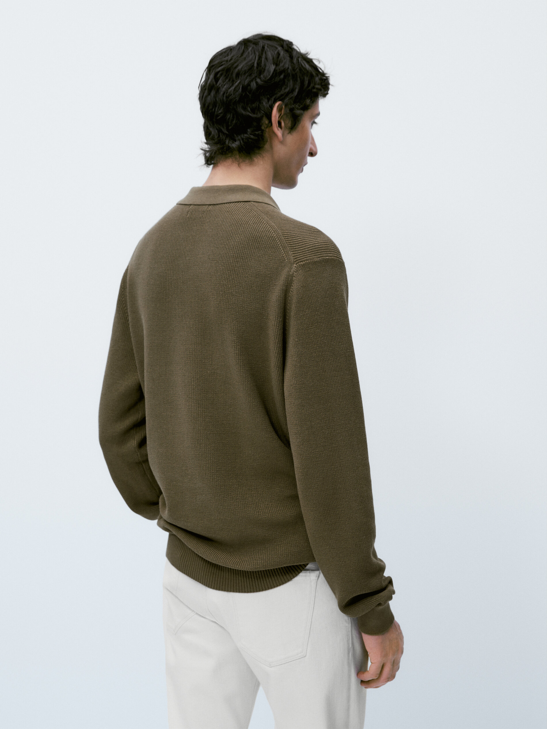 Jersey polo estructura algodón - KAKI CLARO