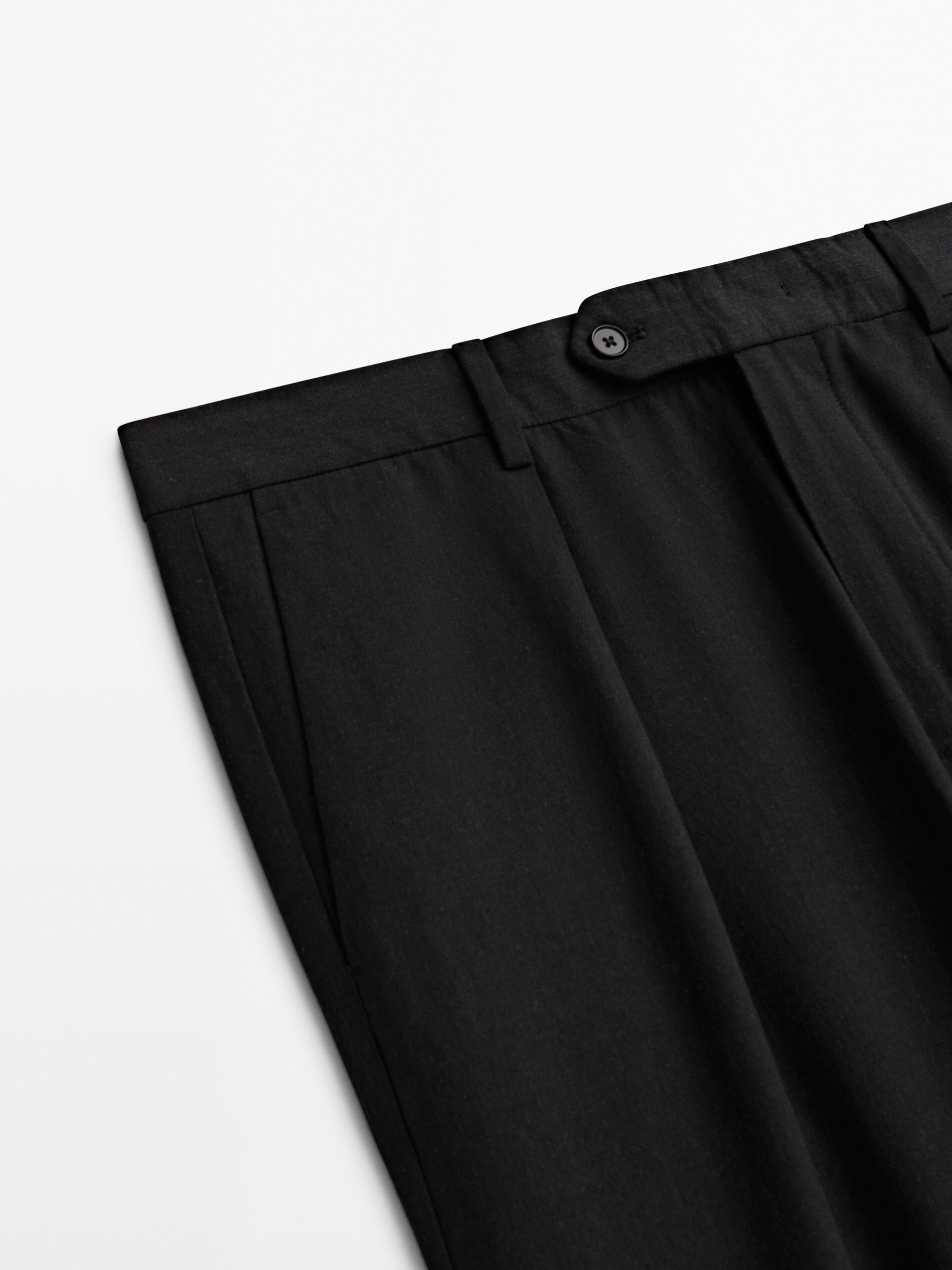 Pantalón pinzas canvas tapered fit -Studio - MARENGO