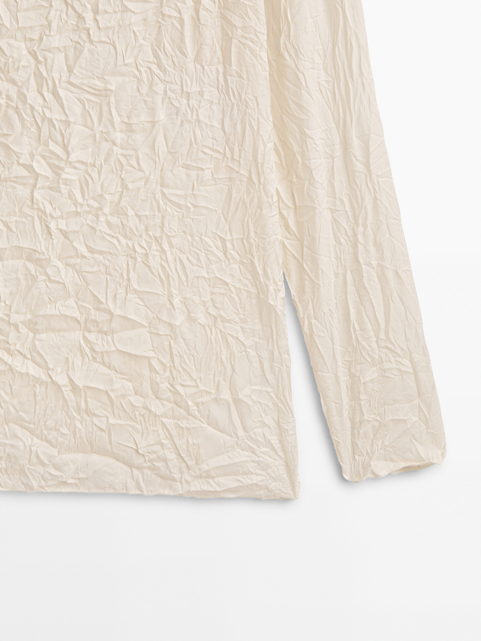 Camiseta efecto arrugado - CRUDO