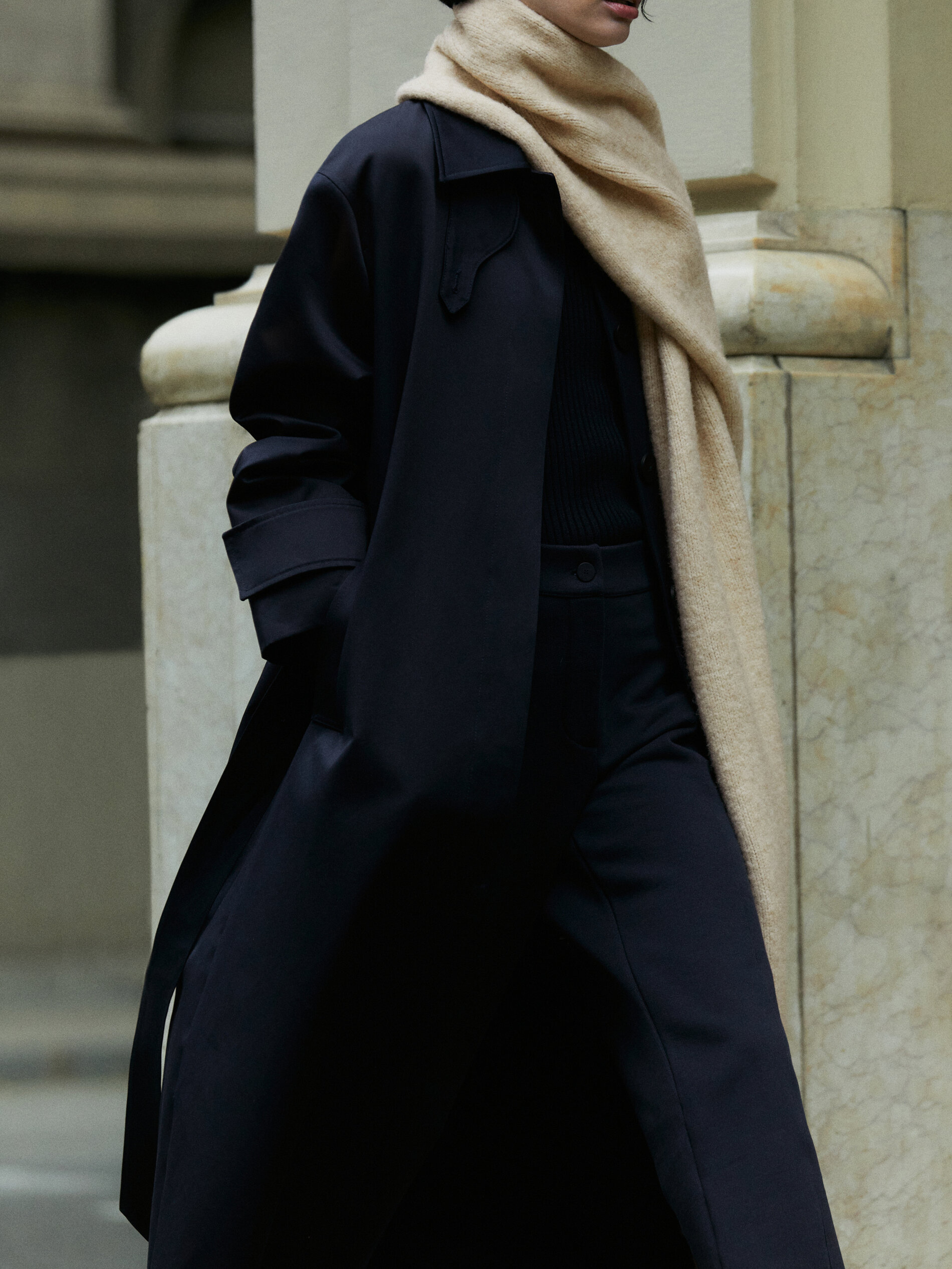 Pantalón algodón jogging fit - AZUL MARINO