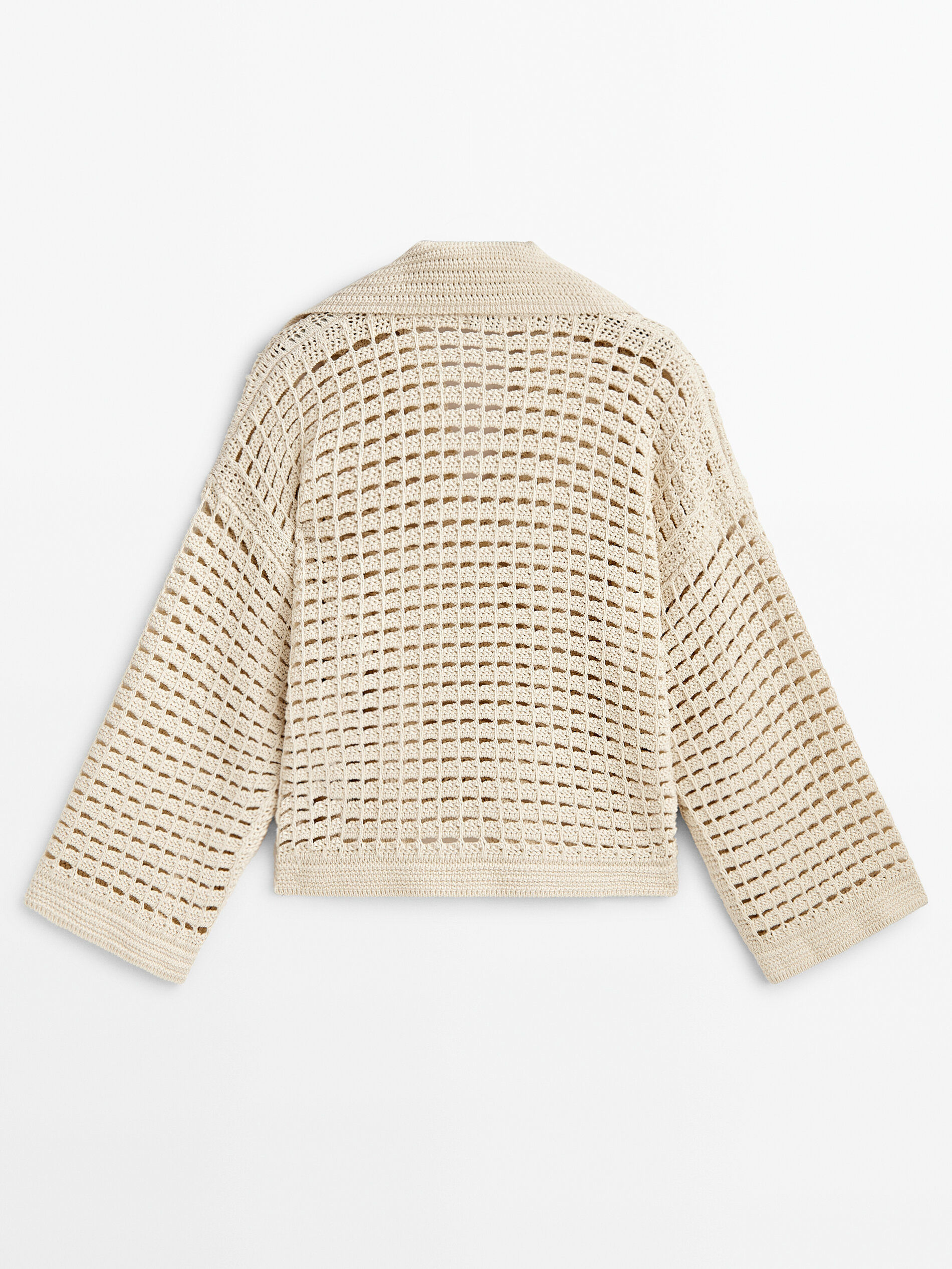 Jersey polo crochet - BEIGE