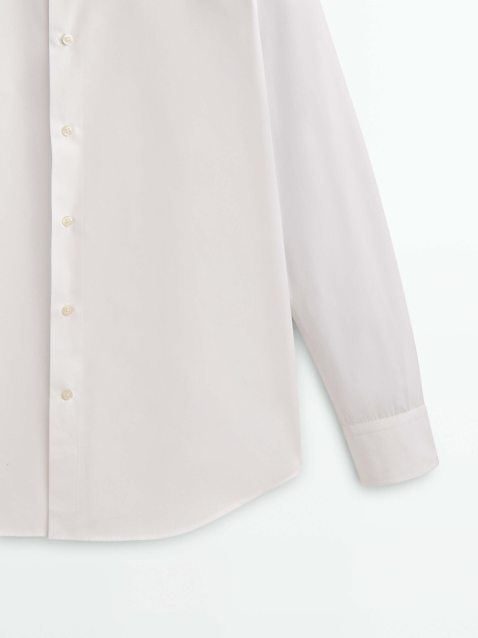 Camisa popelín algodón regular fit - BLANCO