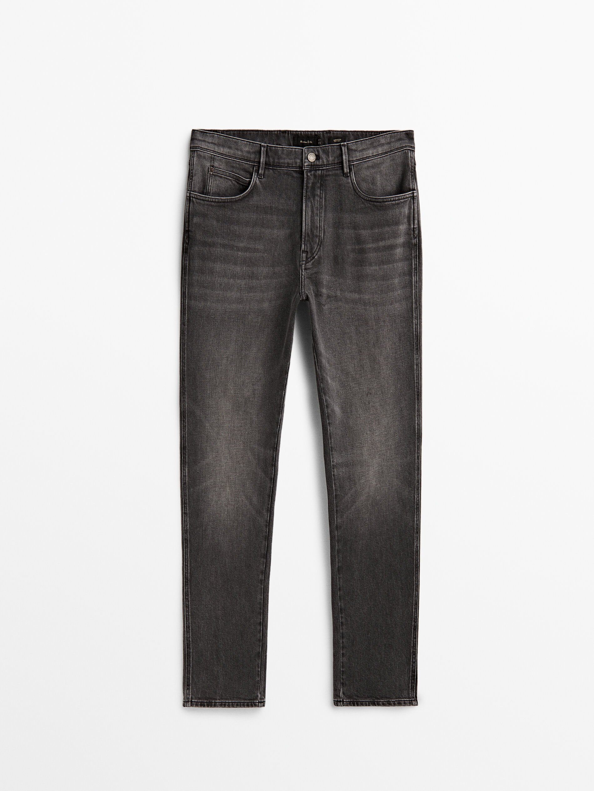 Pantalón vaquero stone wash tapered fit - GRIS