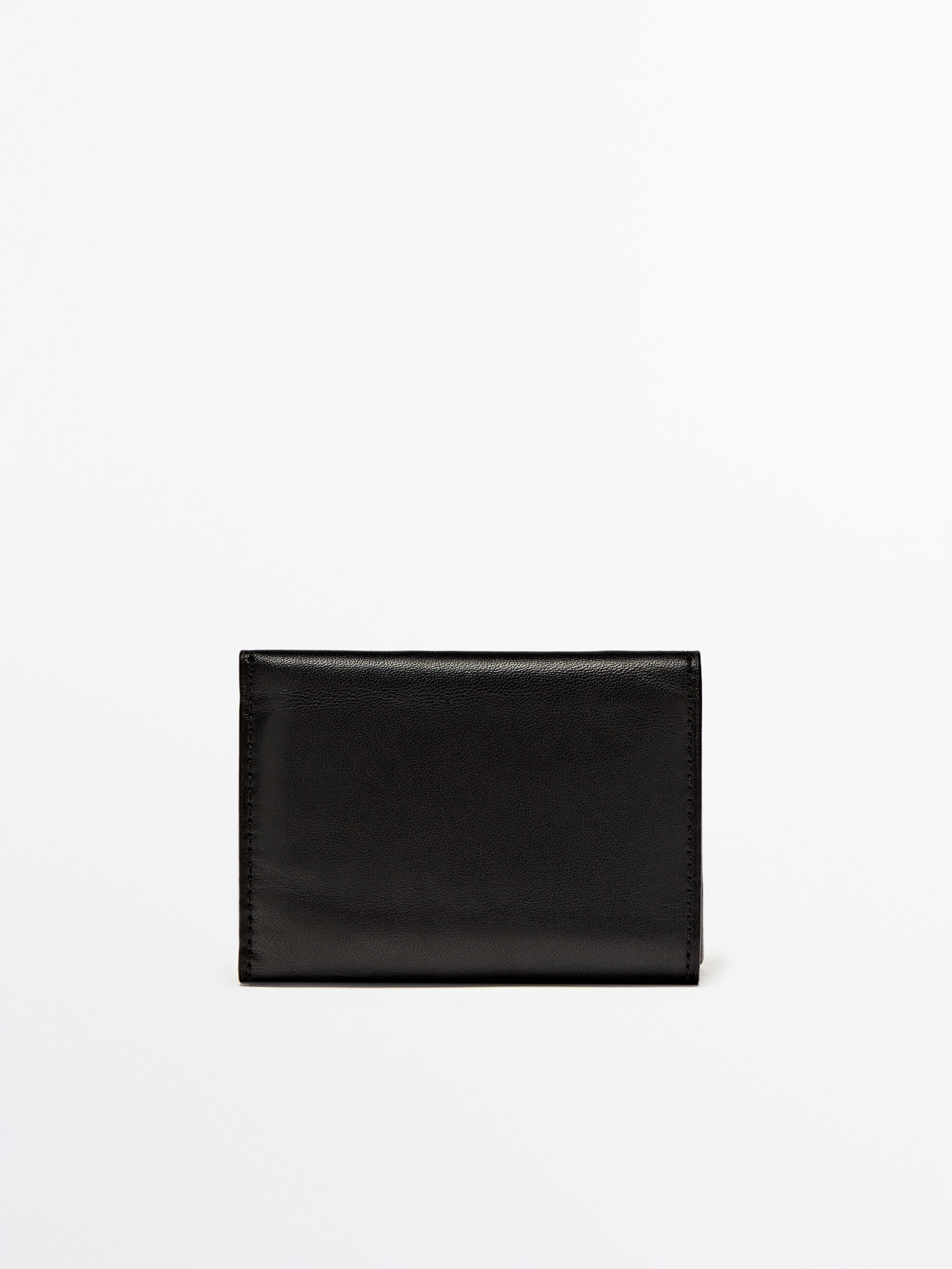 Cartera piel plegada - NEGRO