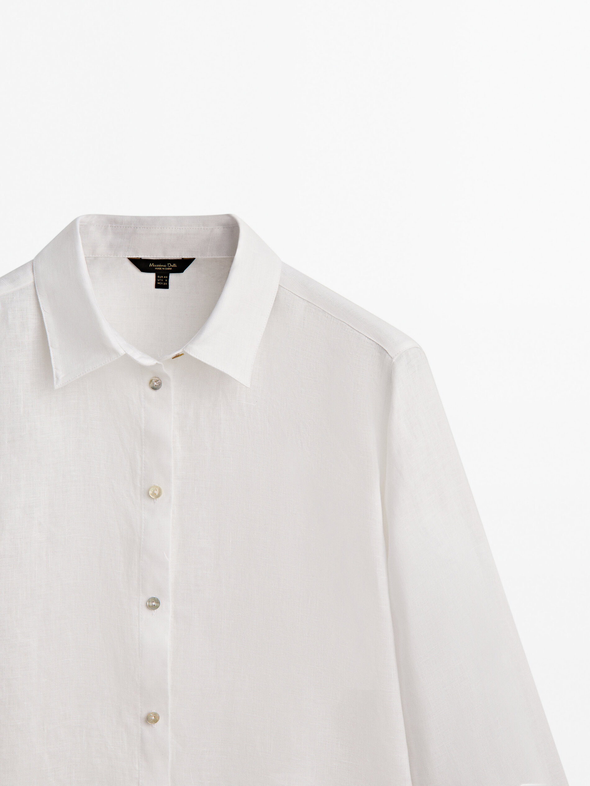 Camisa 100% lino - BLANCO