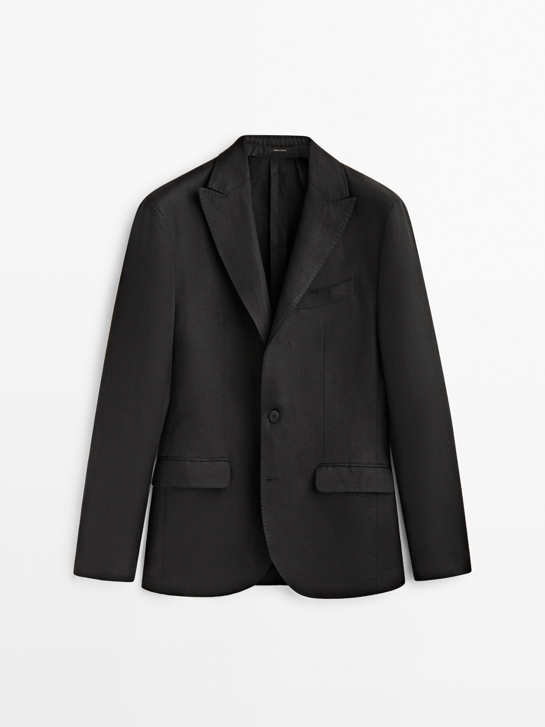 Americana traje negro lino - NEGRO