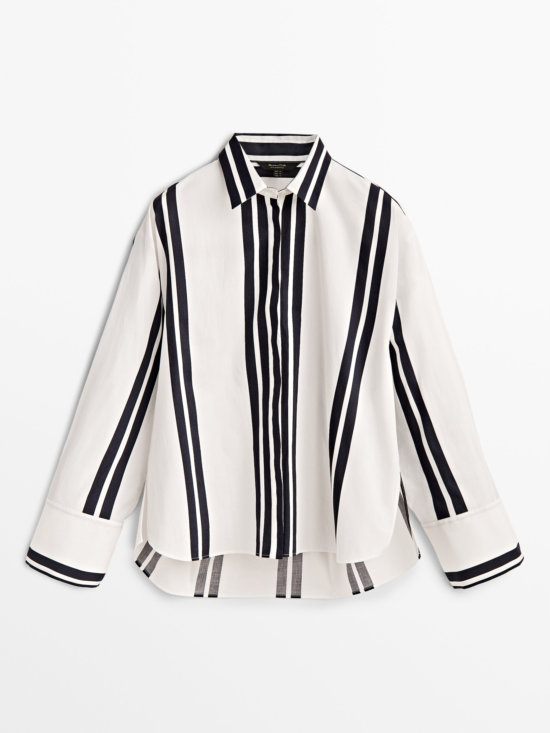 Camisa algodón doble raya - BLANCO