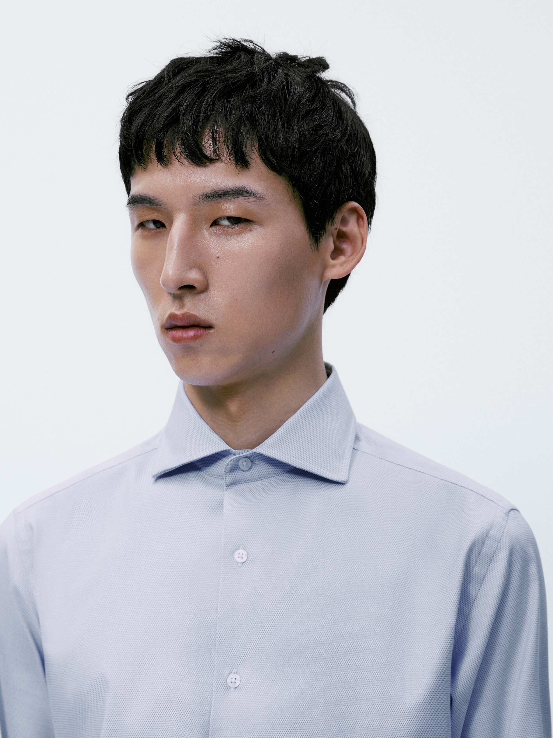 Camisa estructura easy iron slim fit - CELESTE