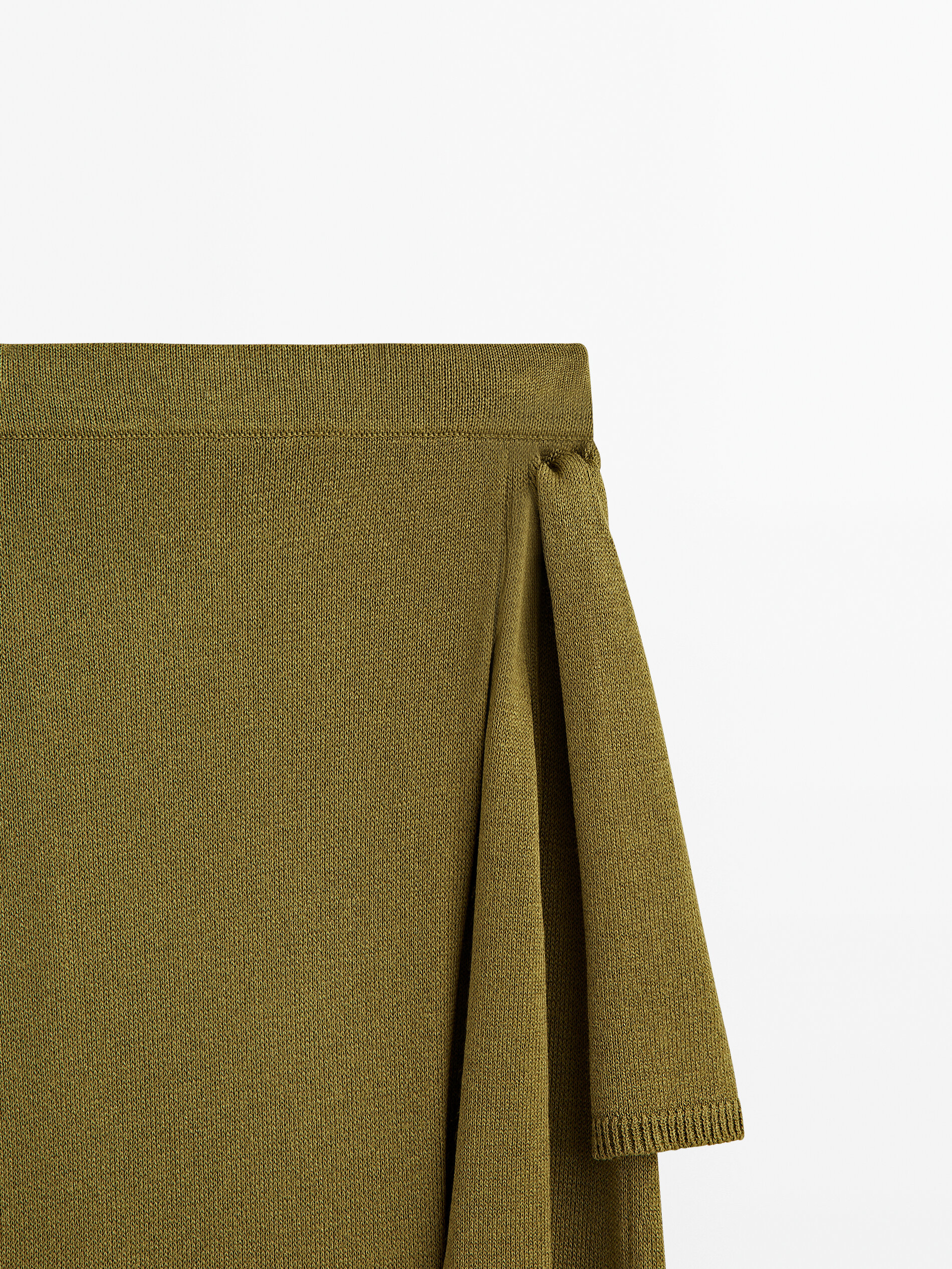 Falda punto nudo lateral - OLIVA