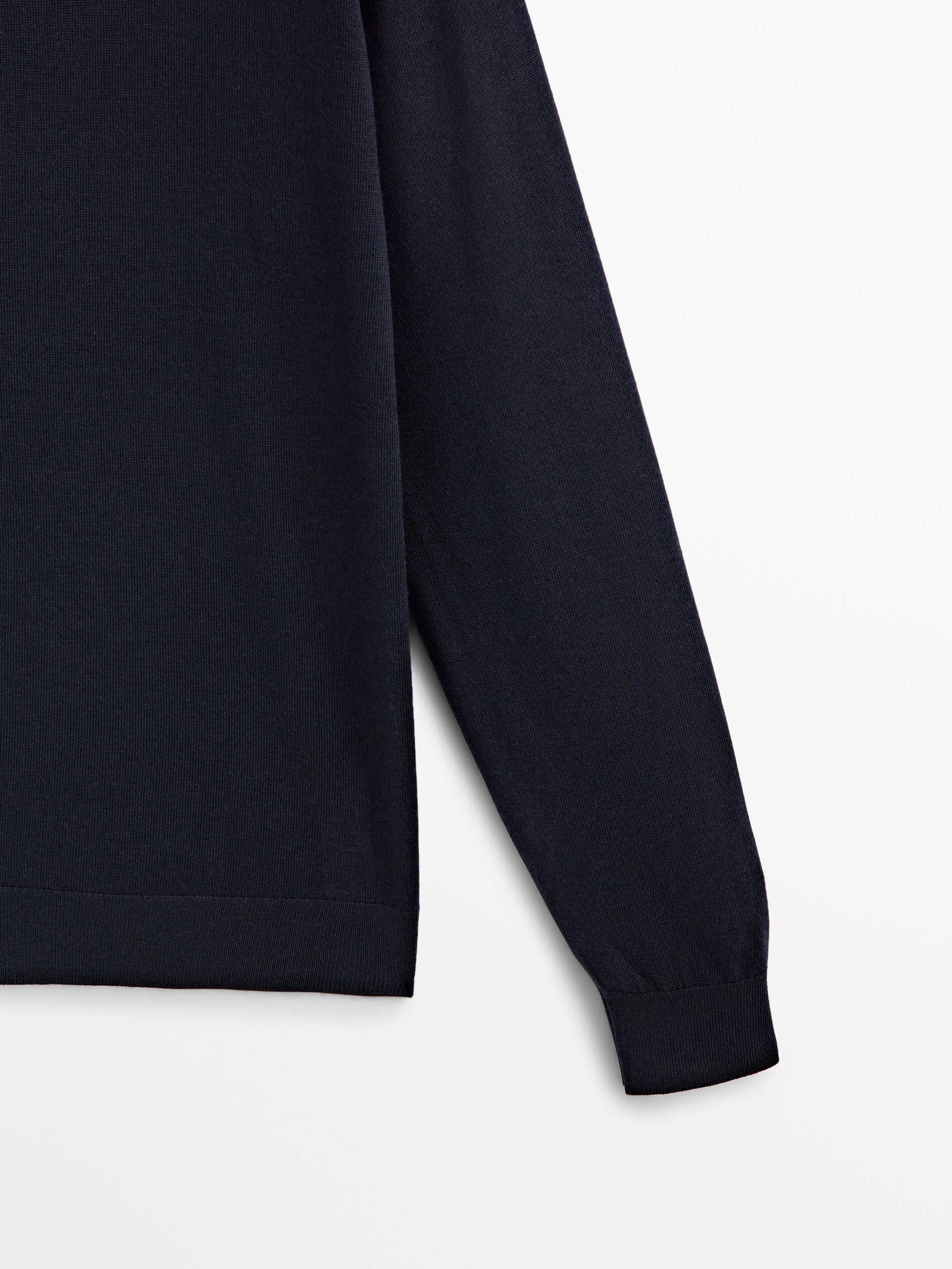 Jersey cuello redondo 100% lana merino - AZUL MARINO