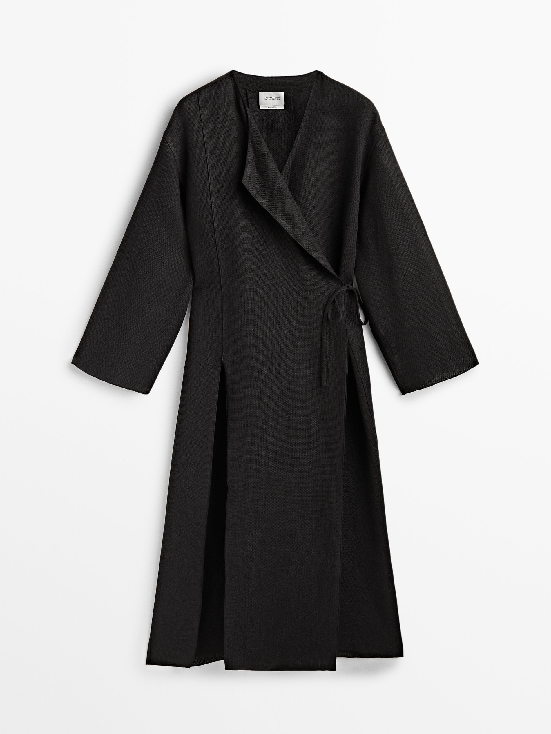 Blusón kimono lino Limited Edition - NEGRO