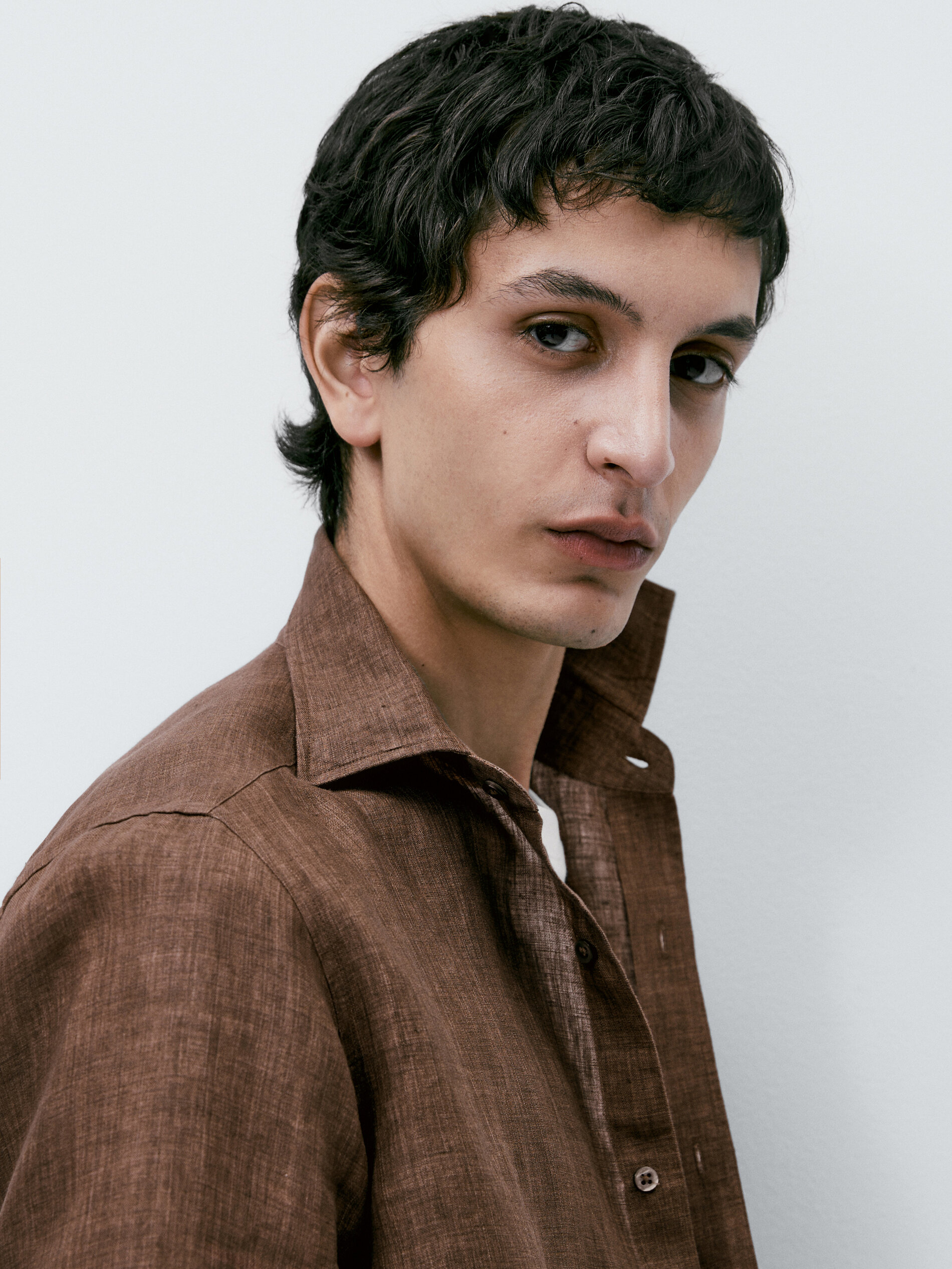 Camisa 100% lino delave regular fit - Lavado