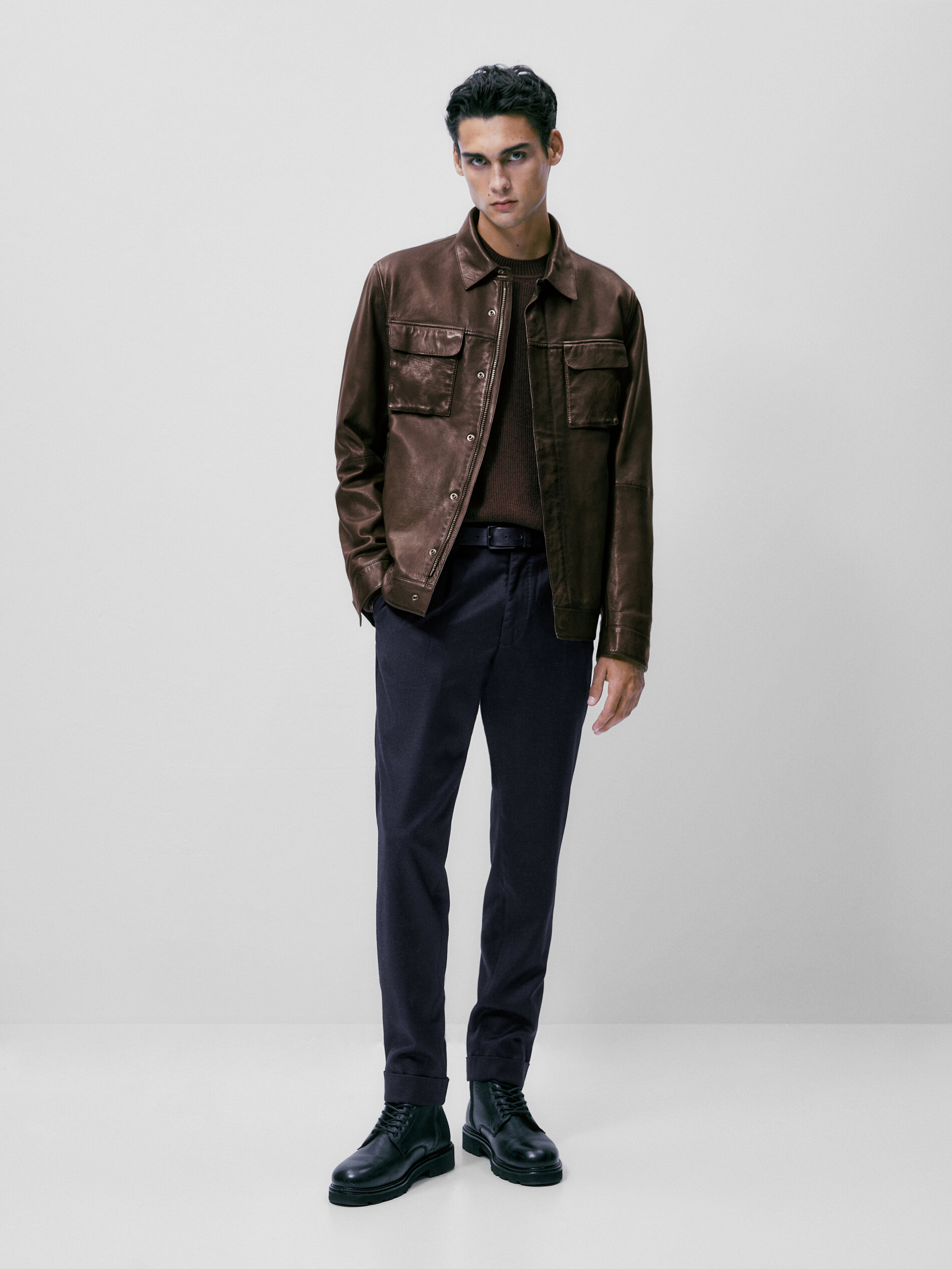 Chaqueta piel abatanada bolsillos - Lavado