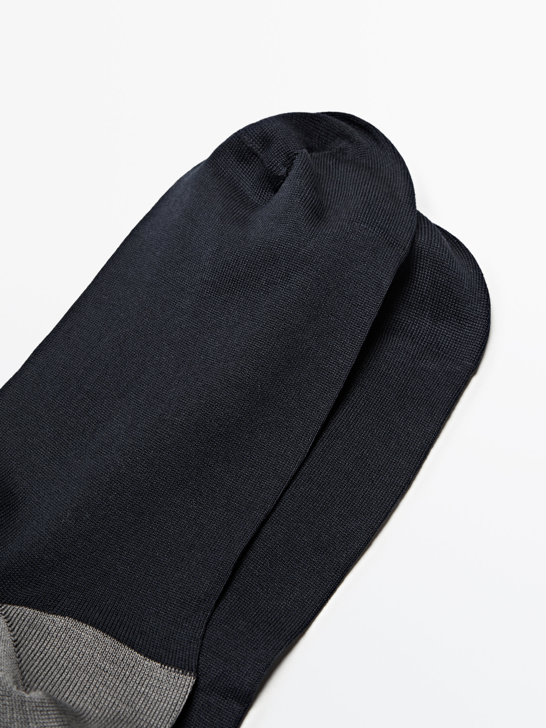 Calcetines largos talón contraste - AZUL MARINO