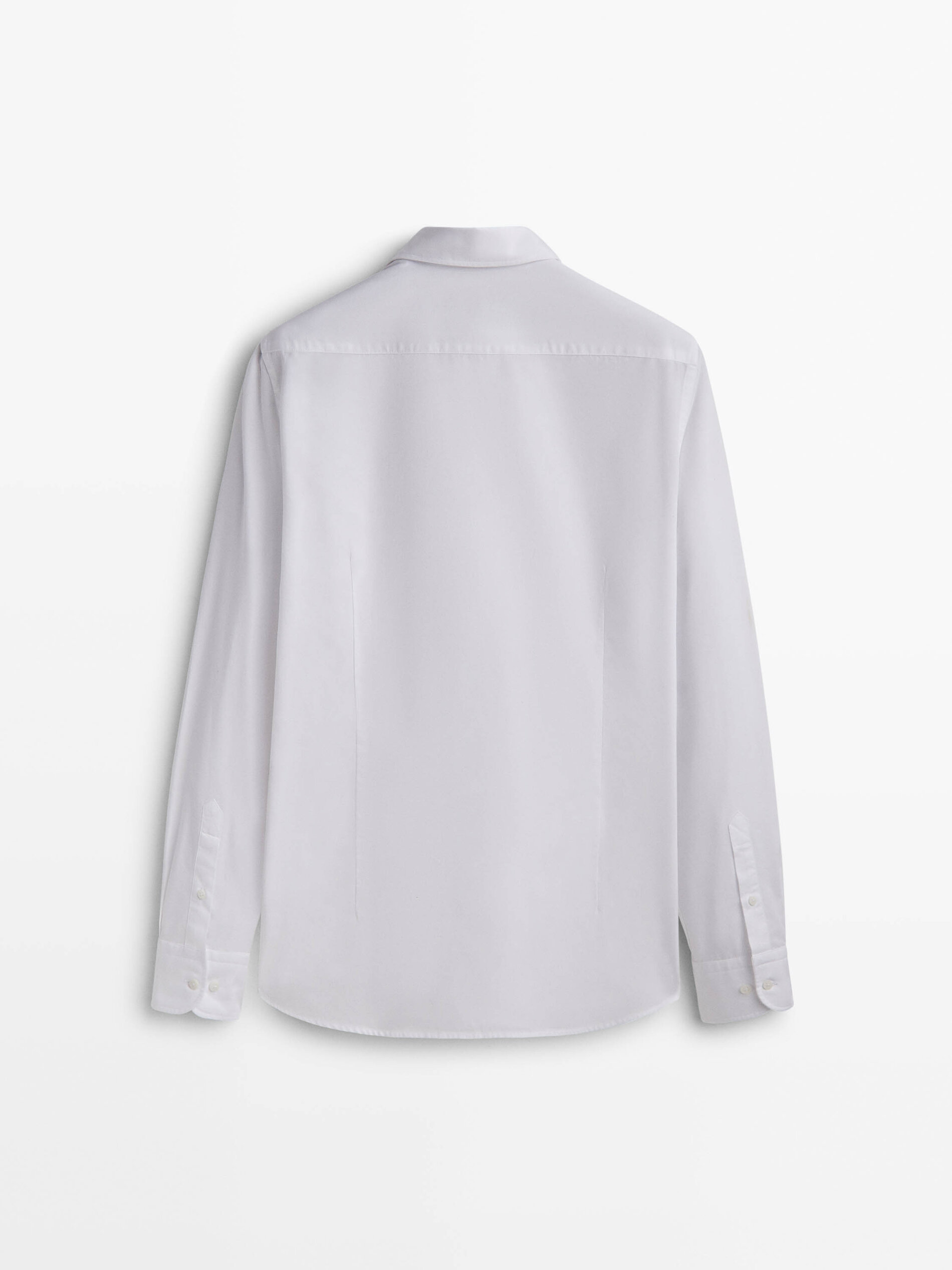 Camisa estructura algodón slim fit - BLANCO