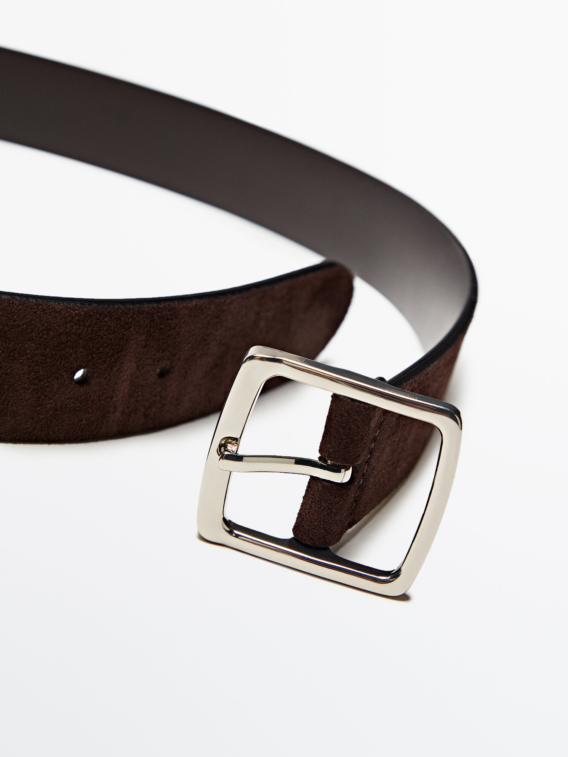 Cinturón piel ante - MARRÓN