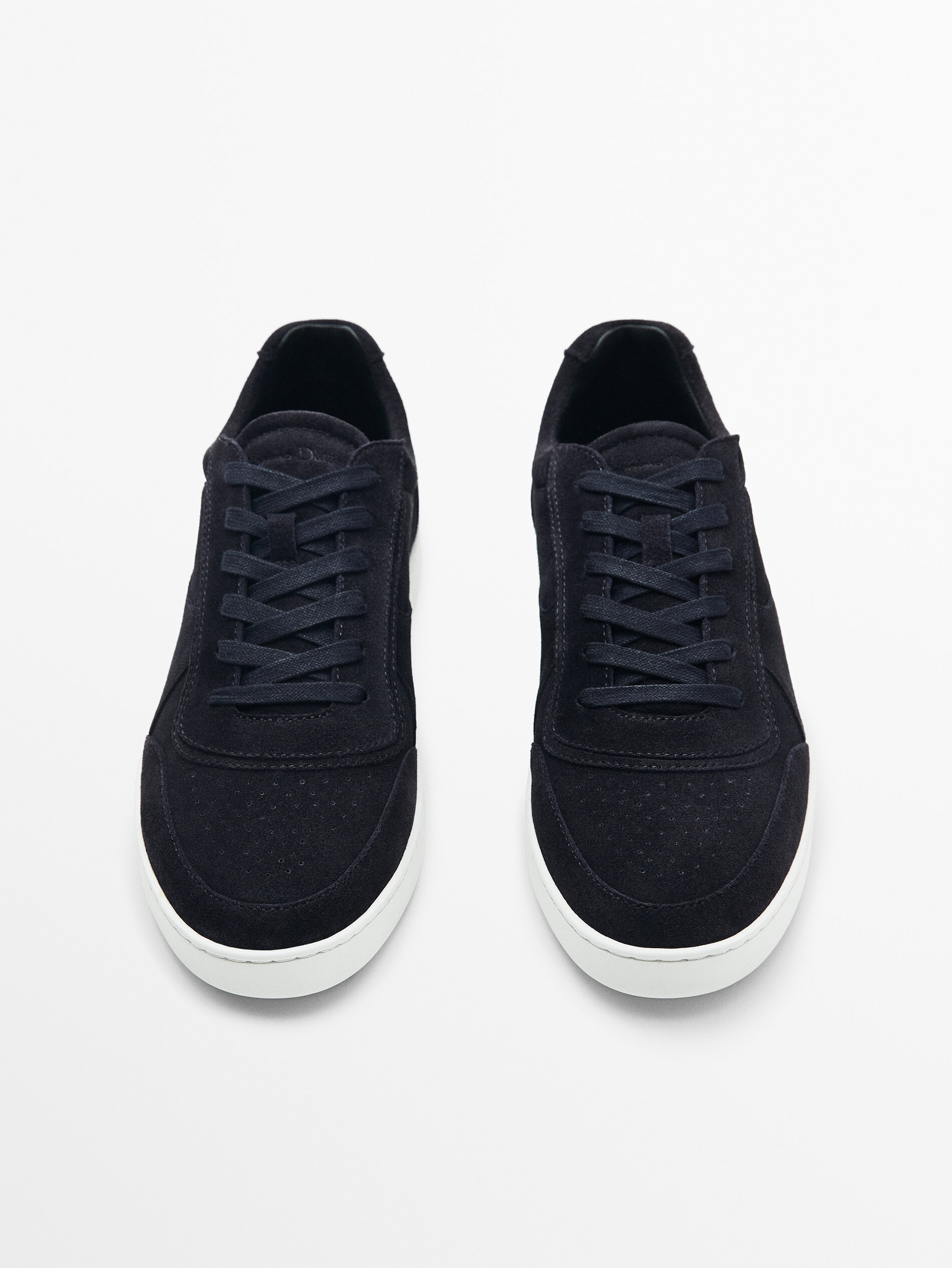 Deportivo piel serraje - AZUL