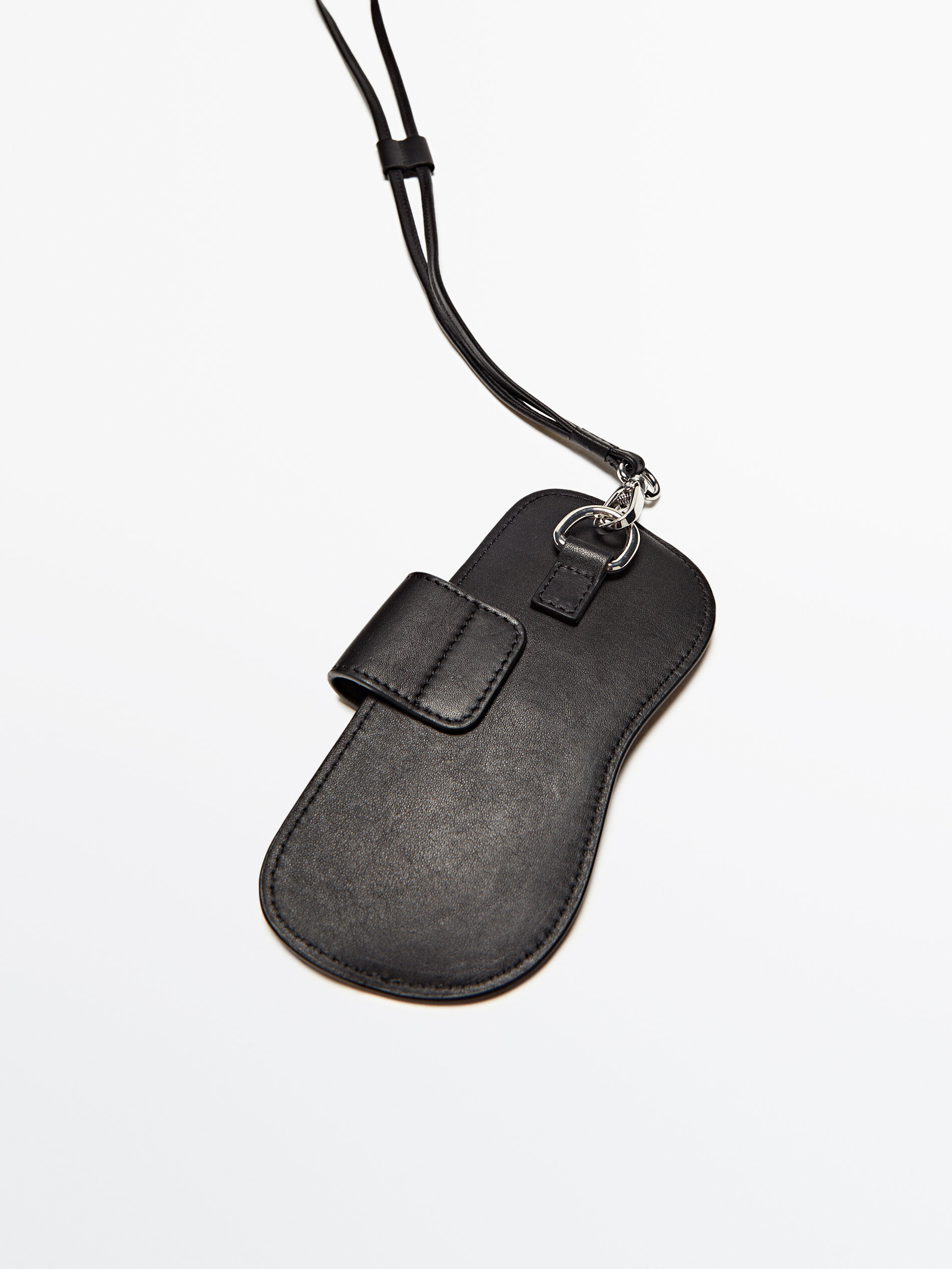 Funda piel gafas con correa - NEGRO