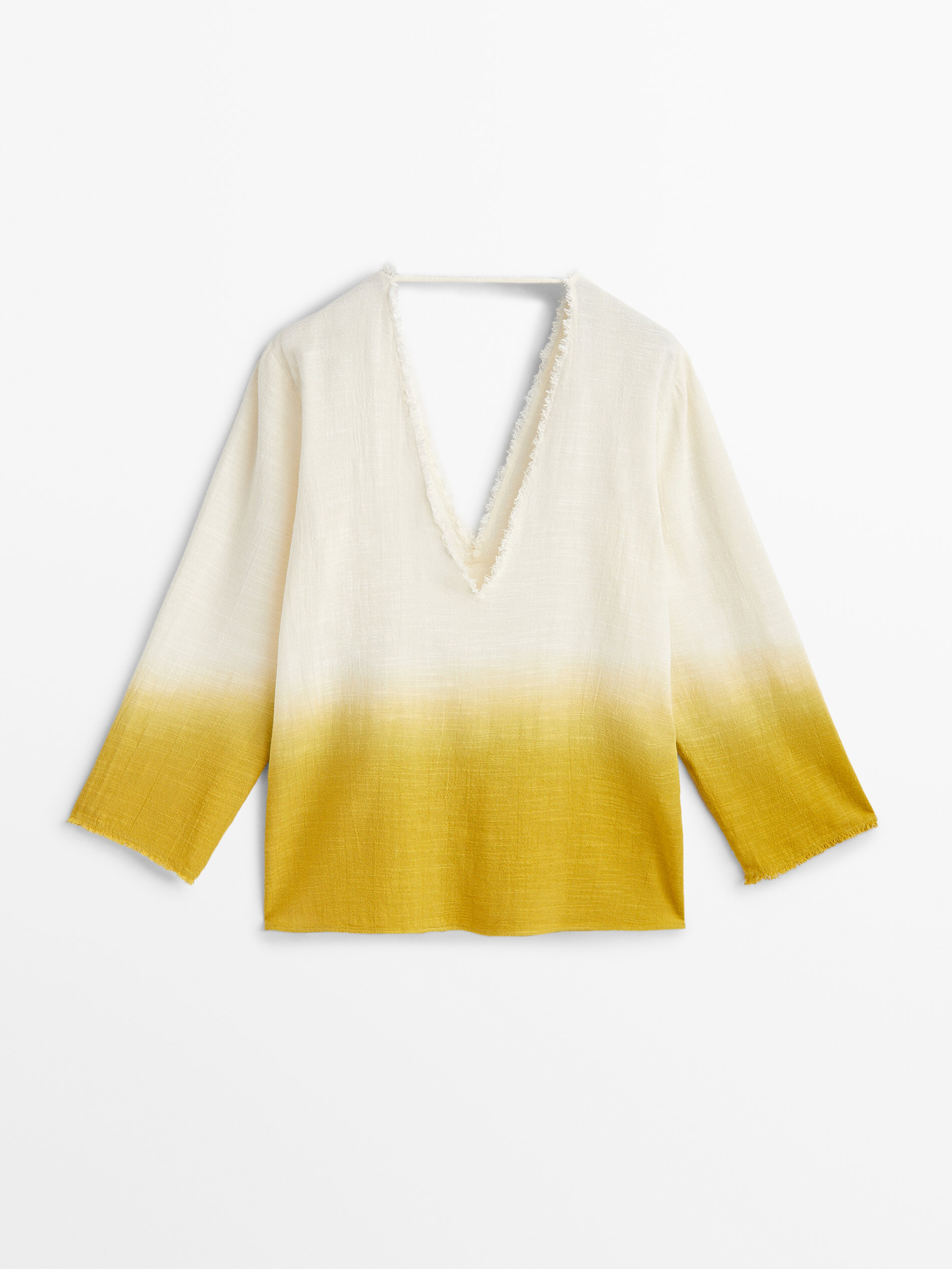 Camisa rústica degradado - AMARILLO MOSTAZA