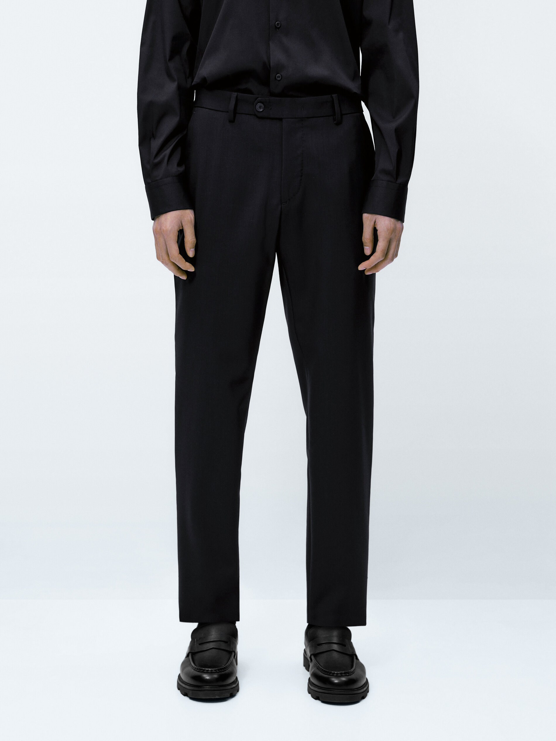 Pantalón traje lana bi-stretch - AZUL MARINO