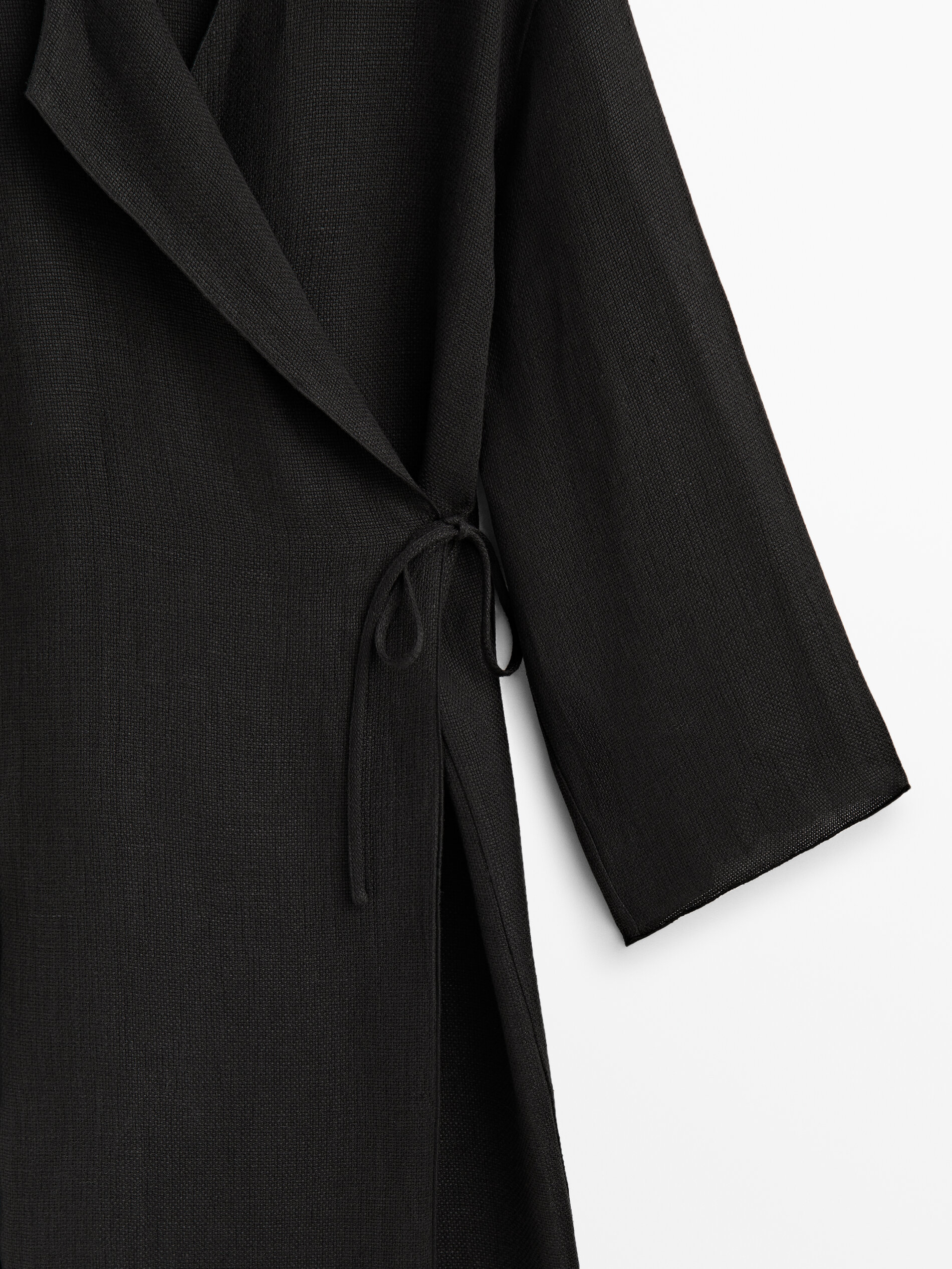 Blusón kimono lino Limited Edition - NEGRO