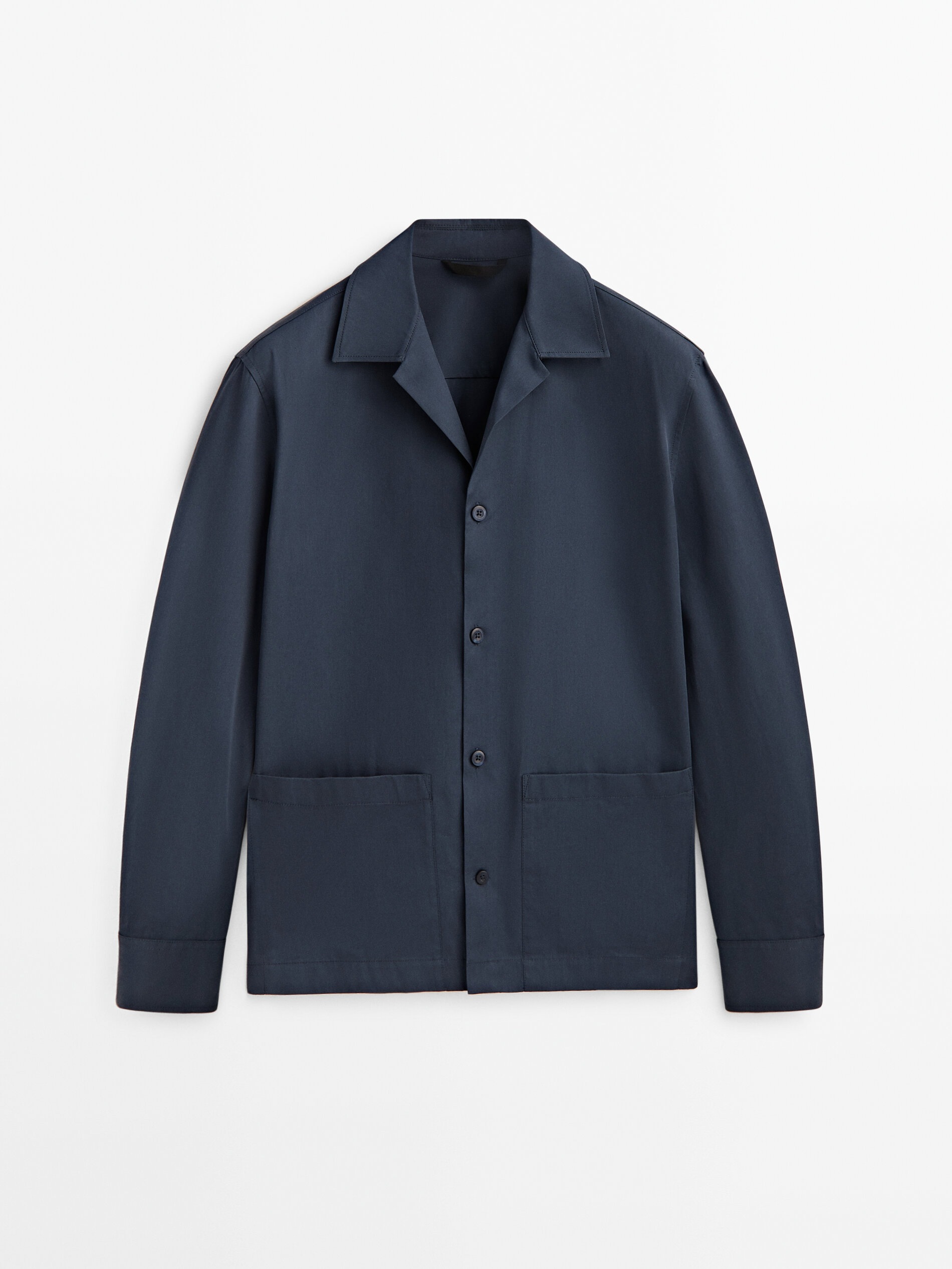 Sobrecamisa algodón bolsillos -Studio - PETRÓLEO DELAVADO