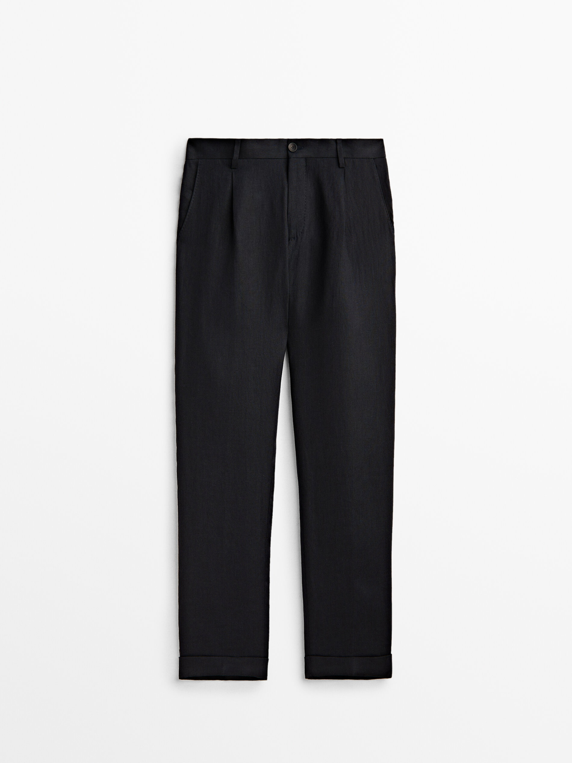 Pantalón traje lino estructura Limited edition - AZUL MARINO