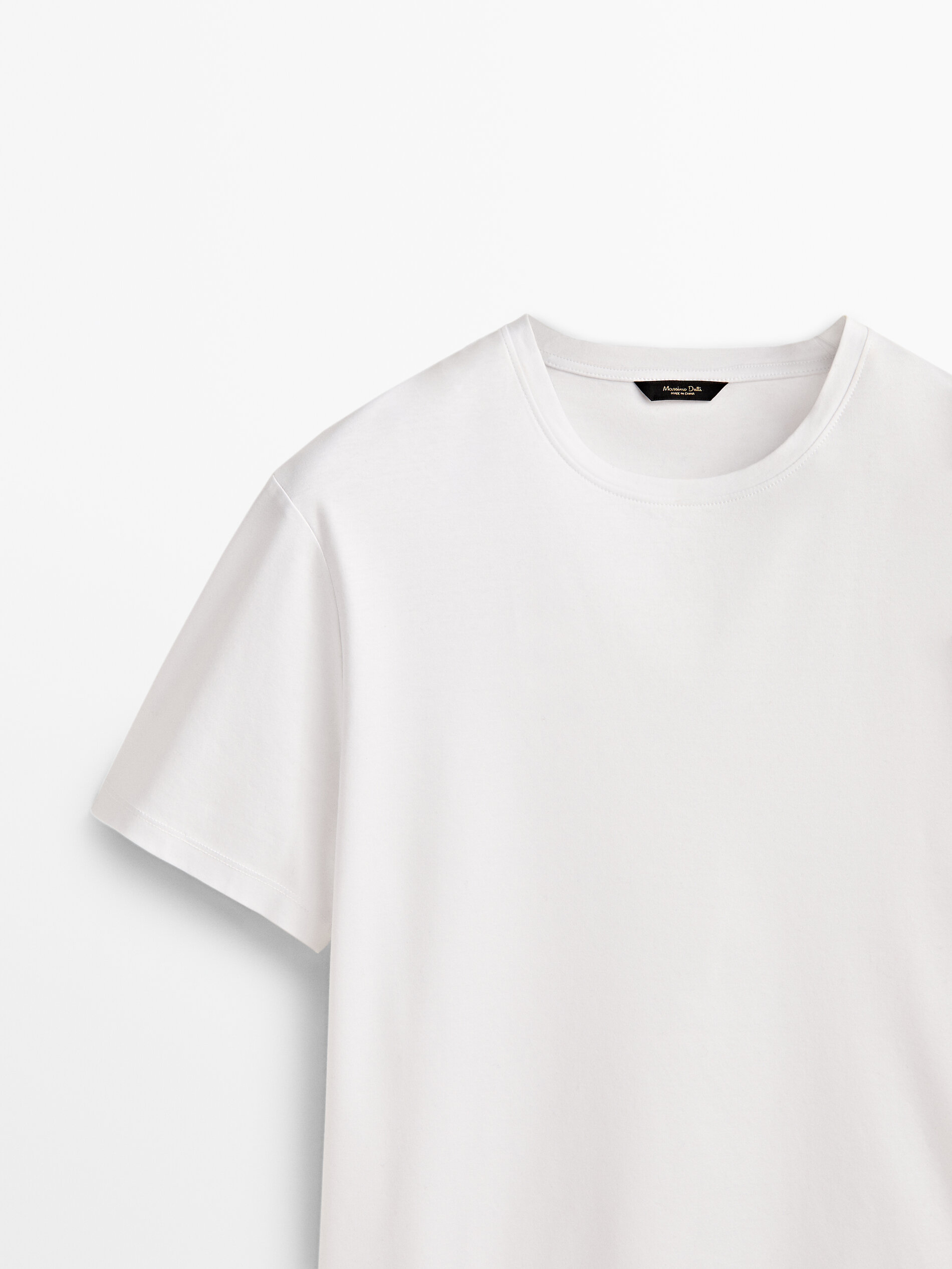 Camiseta manga corta algodón mercerizado - BLANCO