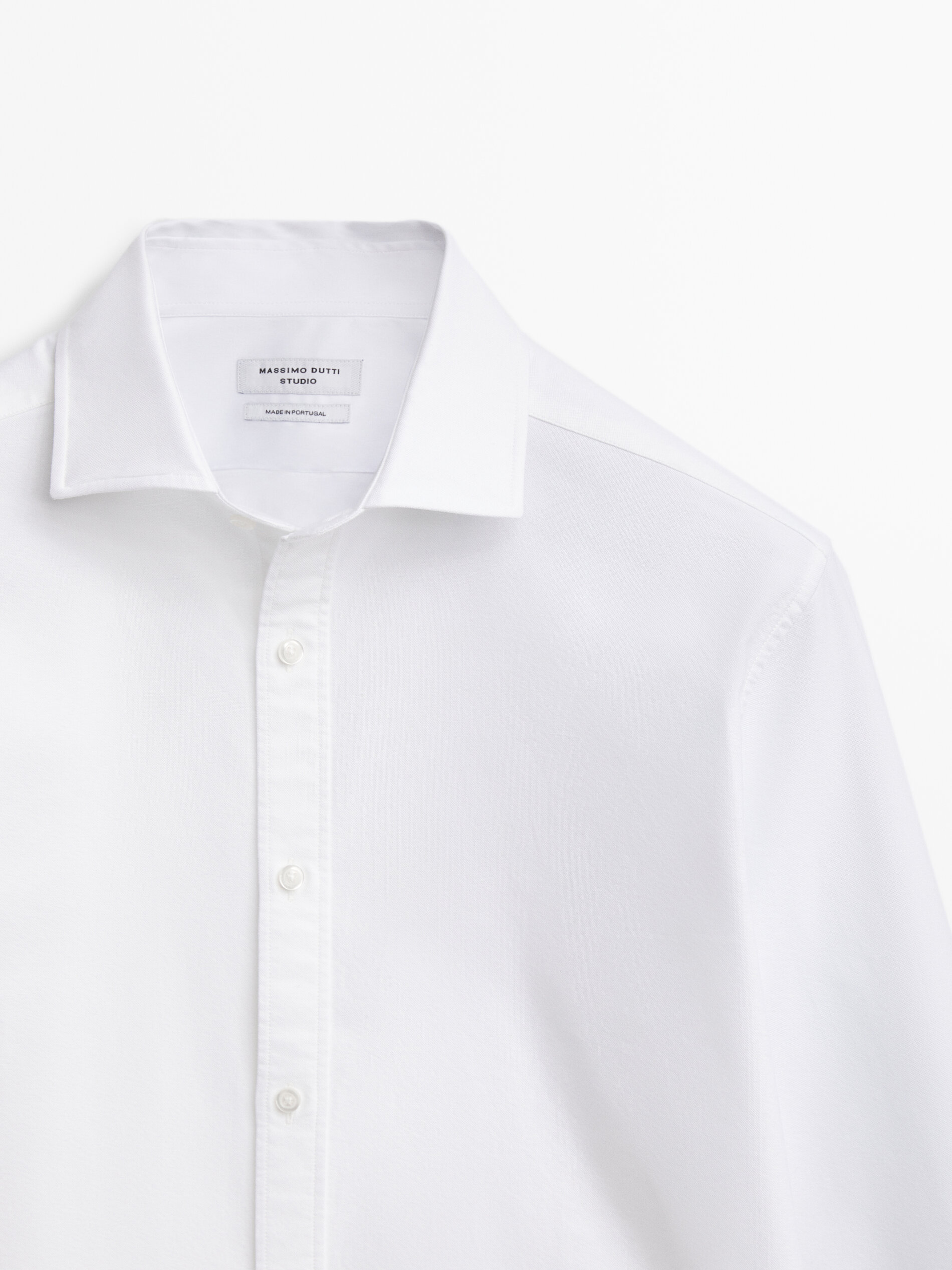Camisa oxford algodón slim fit - BLANCO