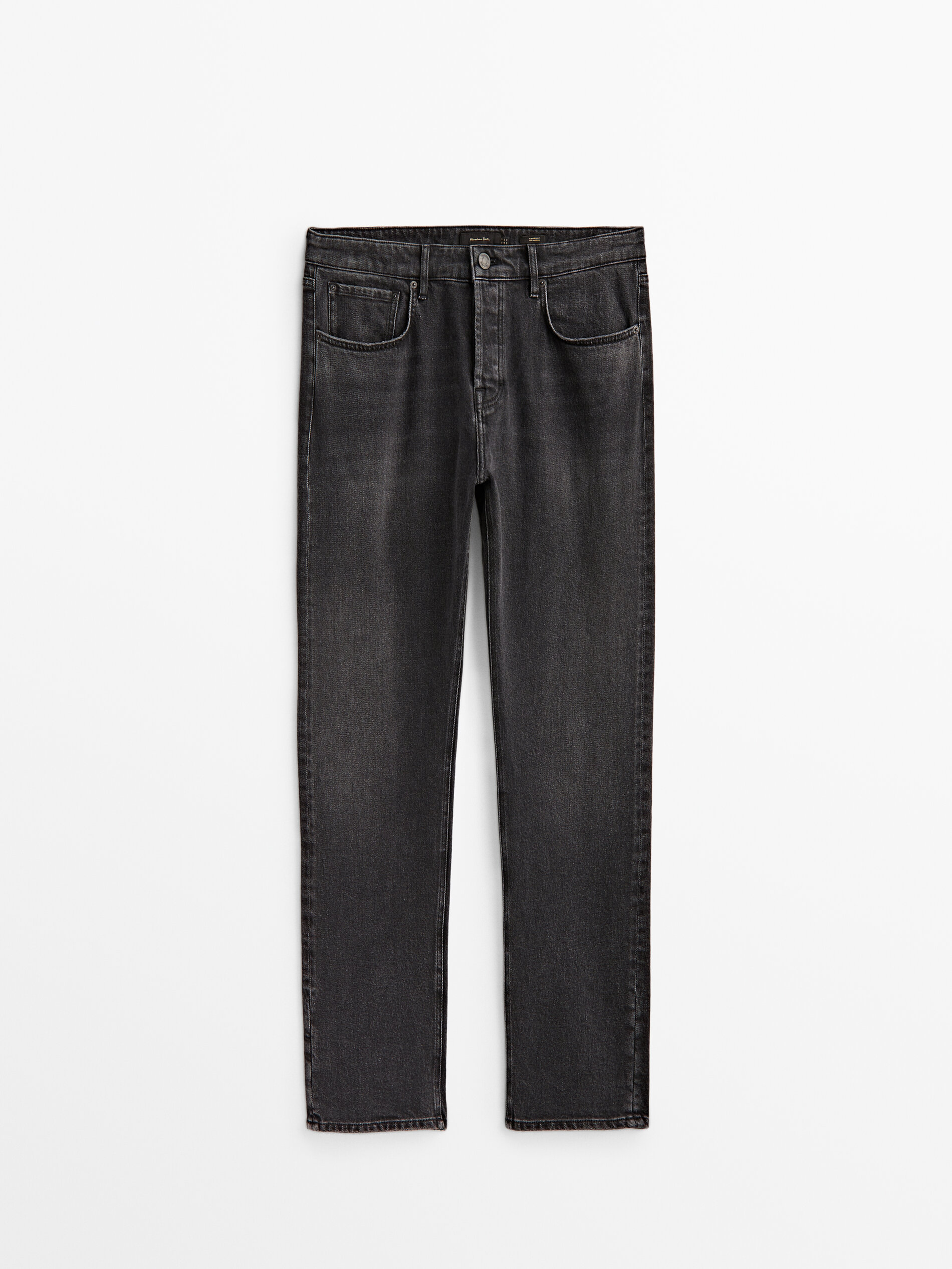 Pantalón vaquero stone wash tapered fit - GRIS