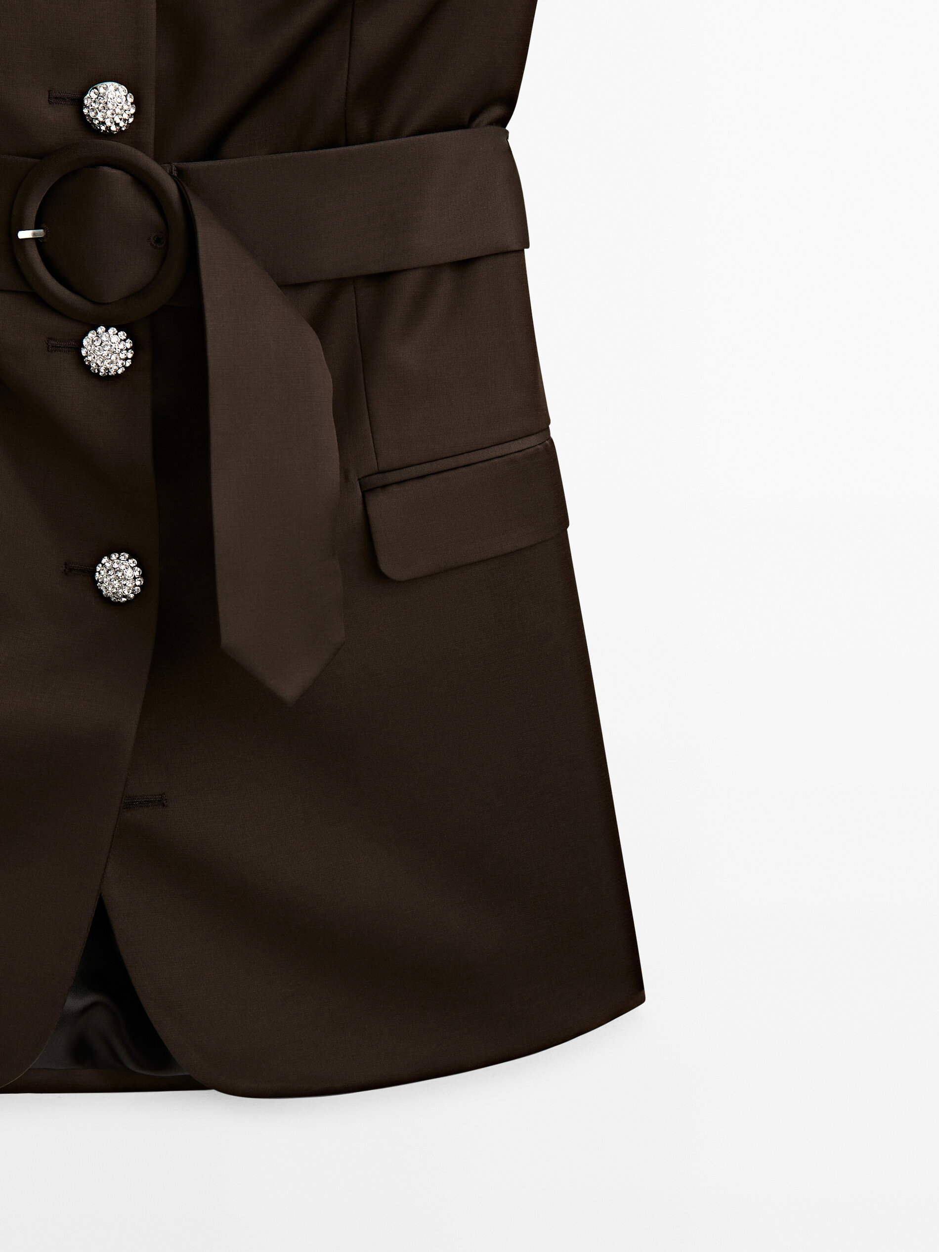 Vestido americana -Studio - MARRÓN