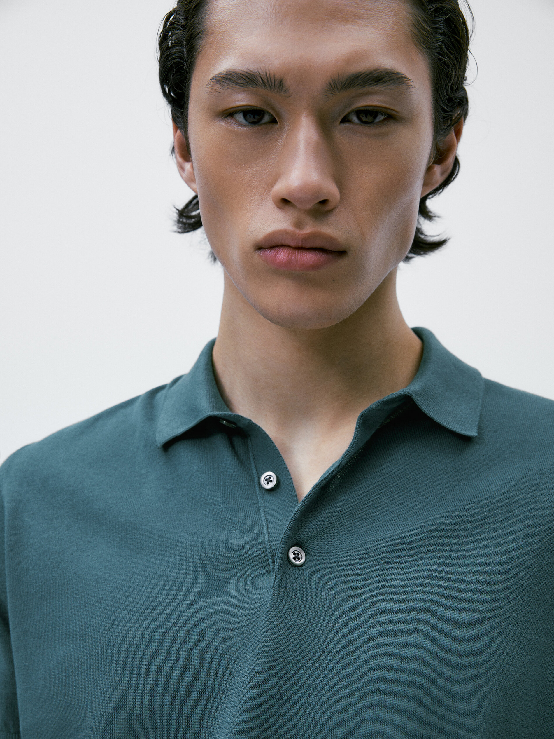 Jersey polo manga corta algodón - Azul oscuro