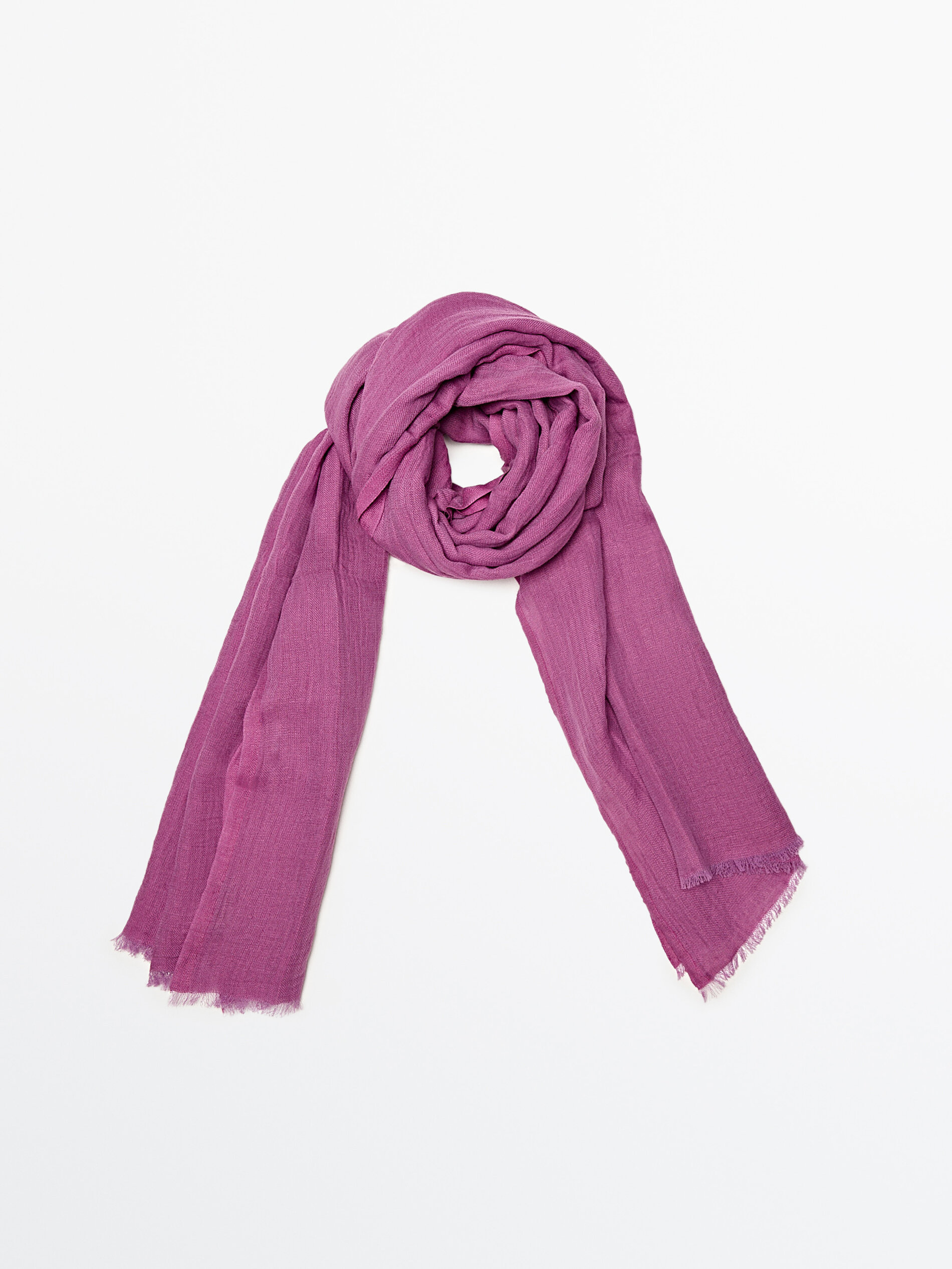 Fular con algodón y lino - Buganvilla