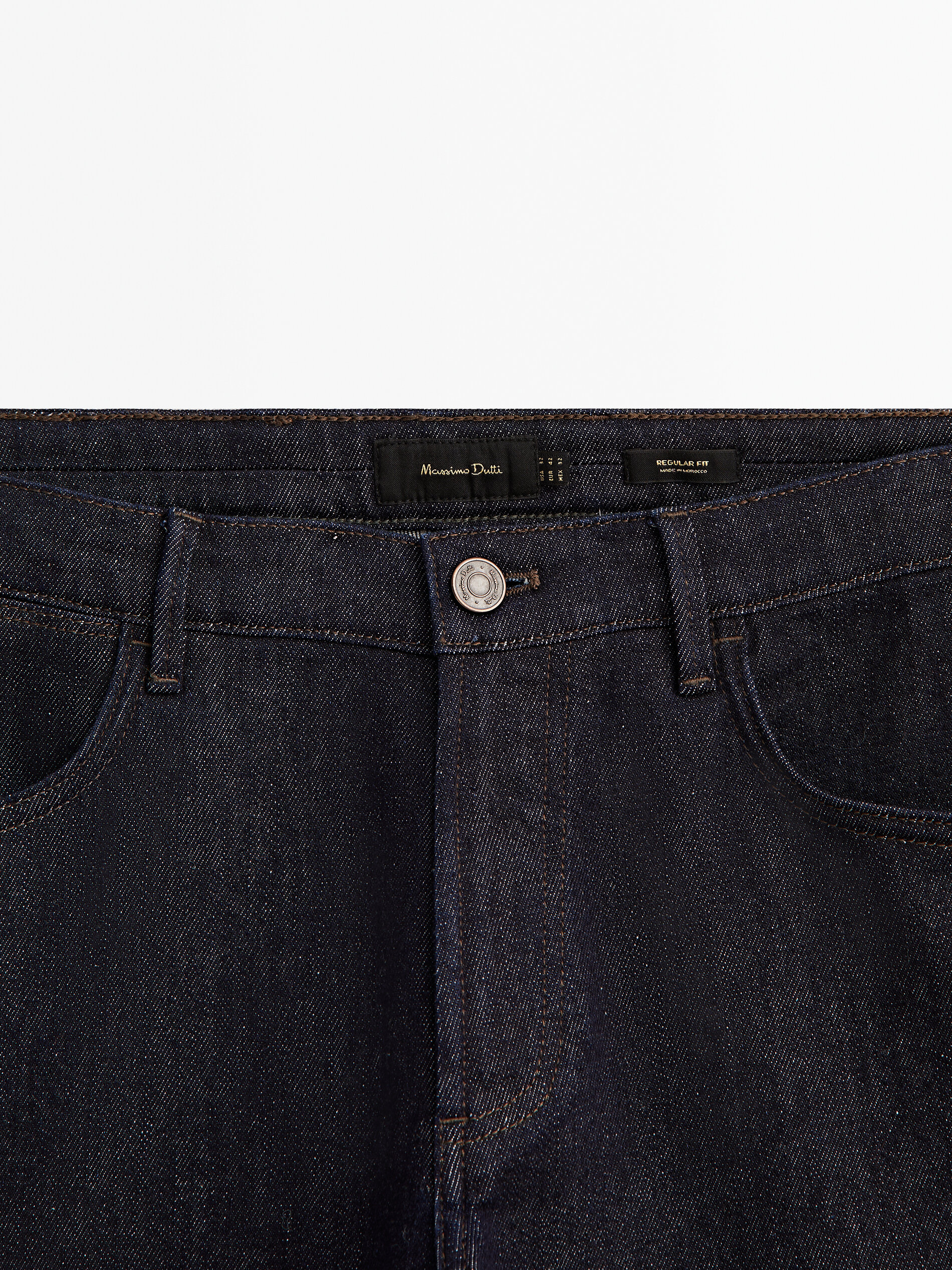 Pantalón vaquero desencolado regular fit - INDIGO