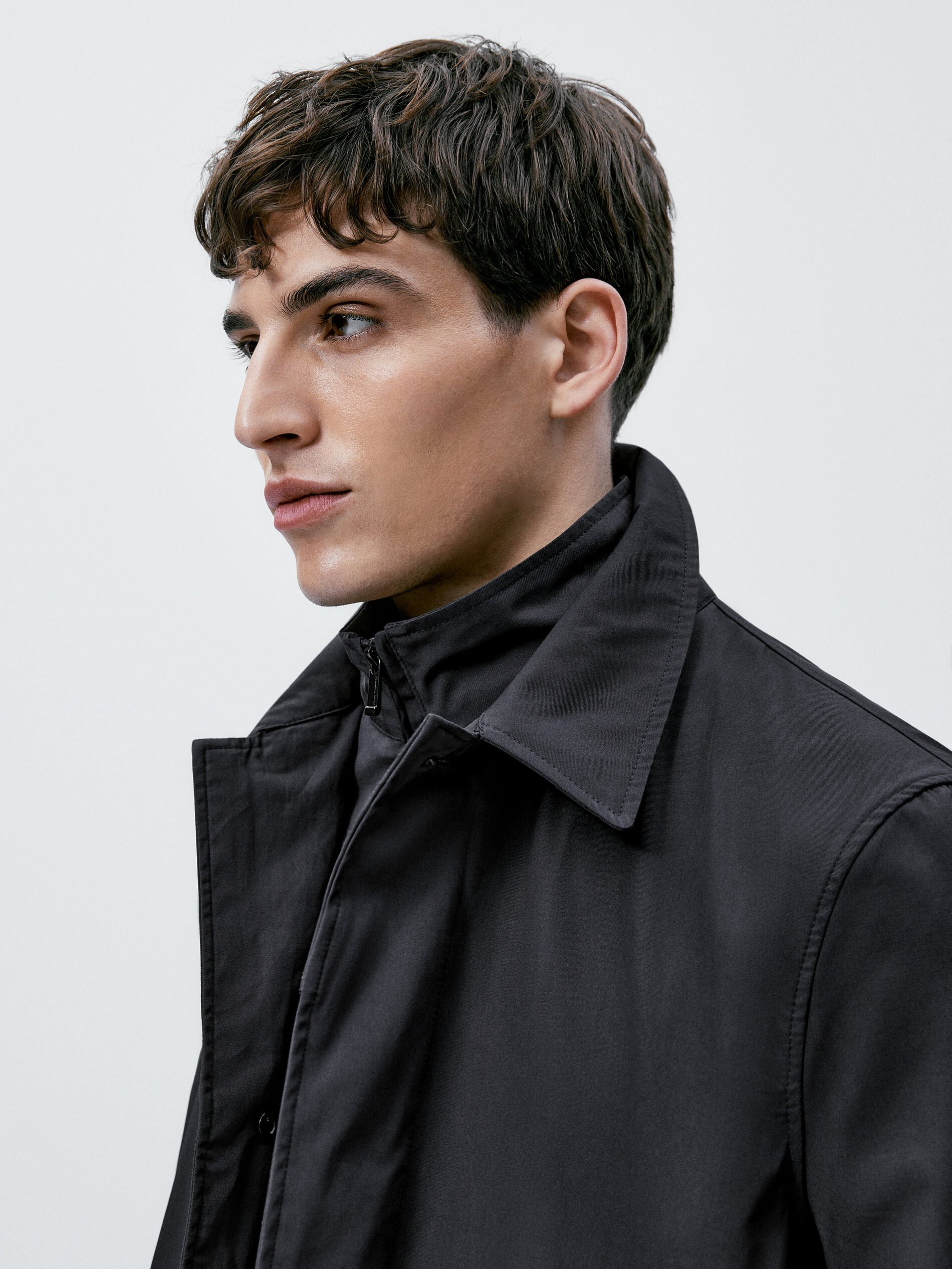 Chaqueta trench algodón interior desmontable - AZUL MARINO