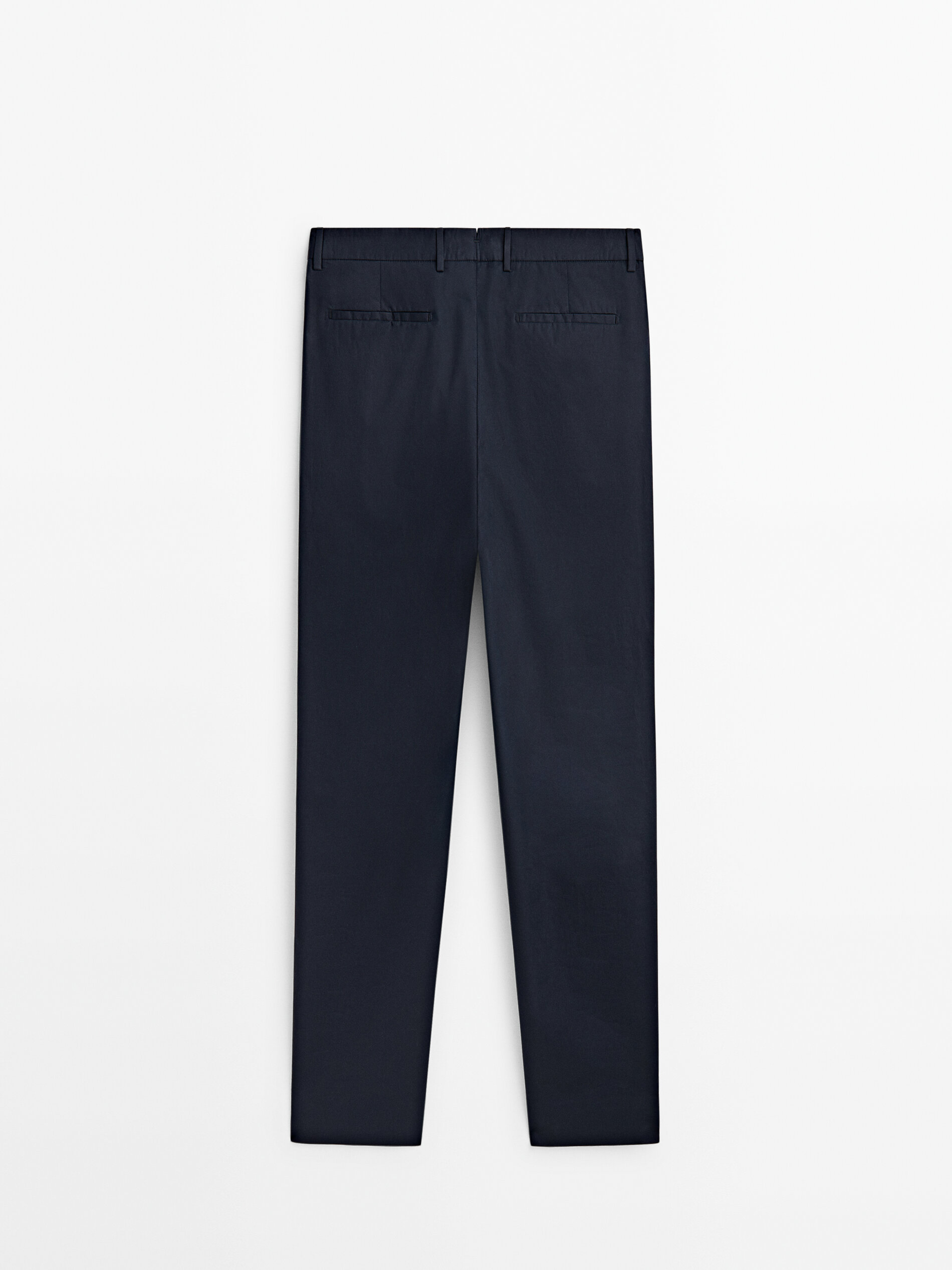 Pantalón traje popelín -Studio - AZUL MARINO