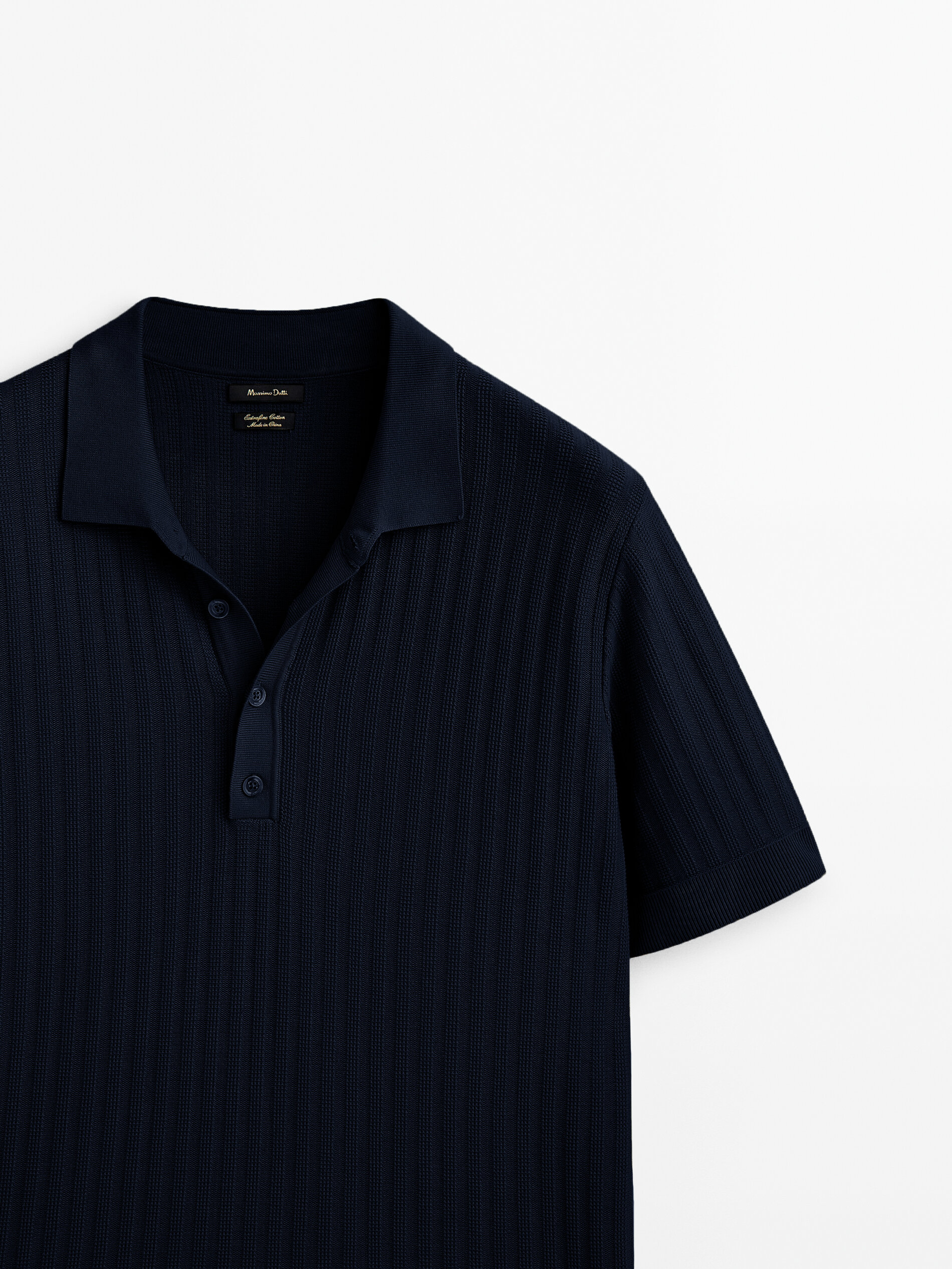 Jersey polo punto estructura vertical - AZUL MARINO