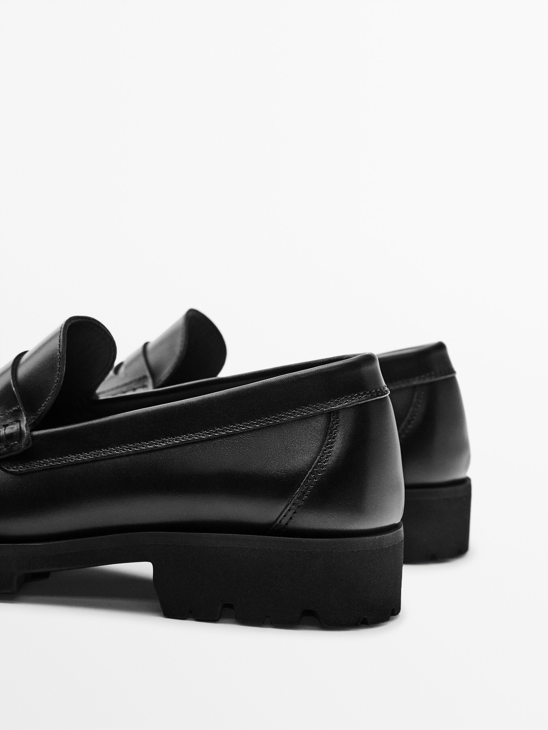 Mocasín piel napa negro - Studio - NEGRO