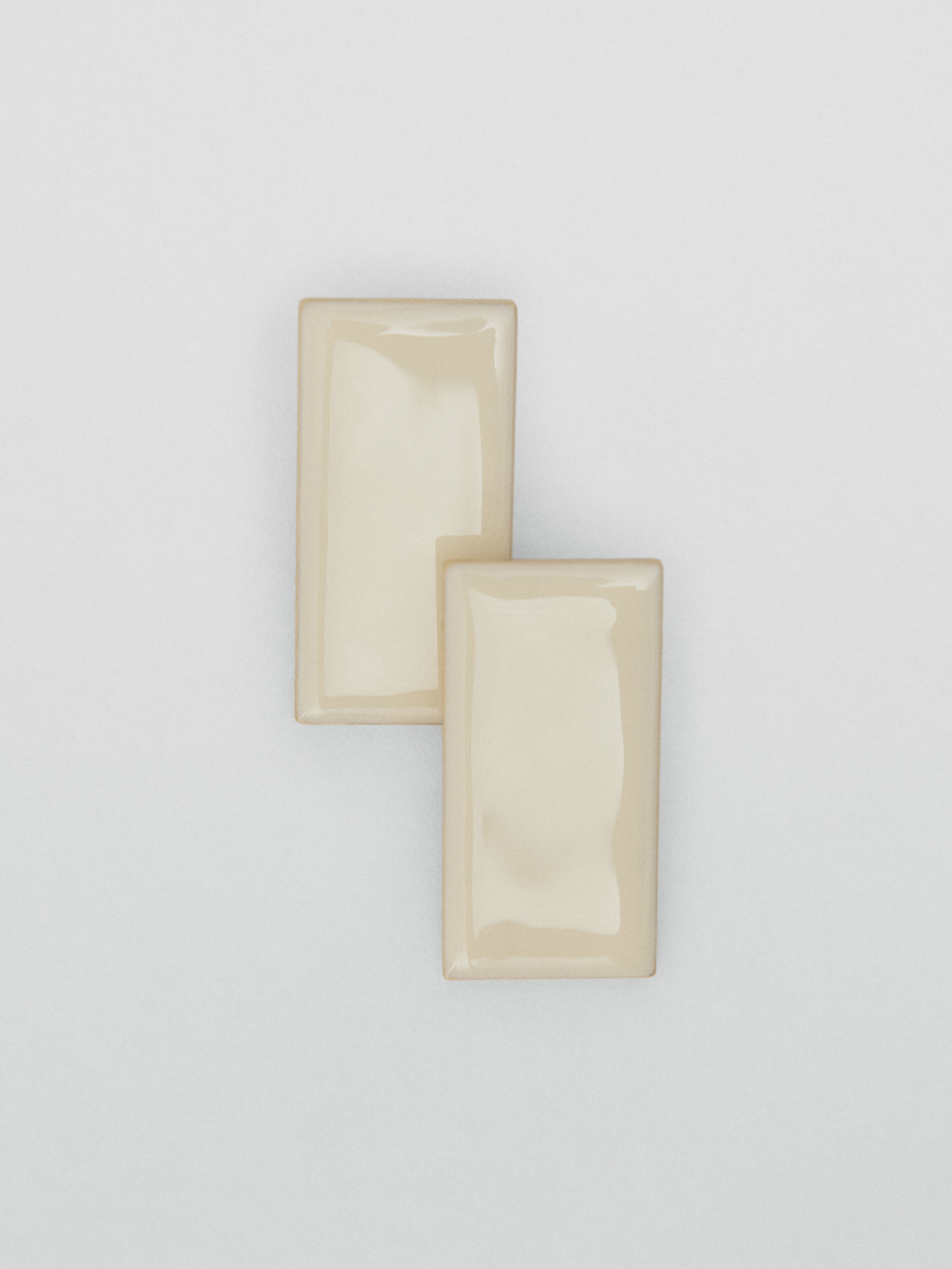 Pendientes pieza esmaltada Limited edition - BLANCO