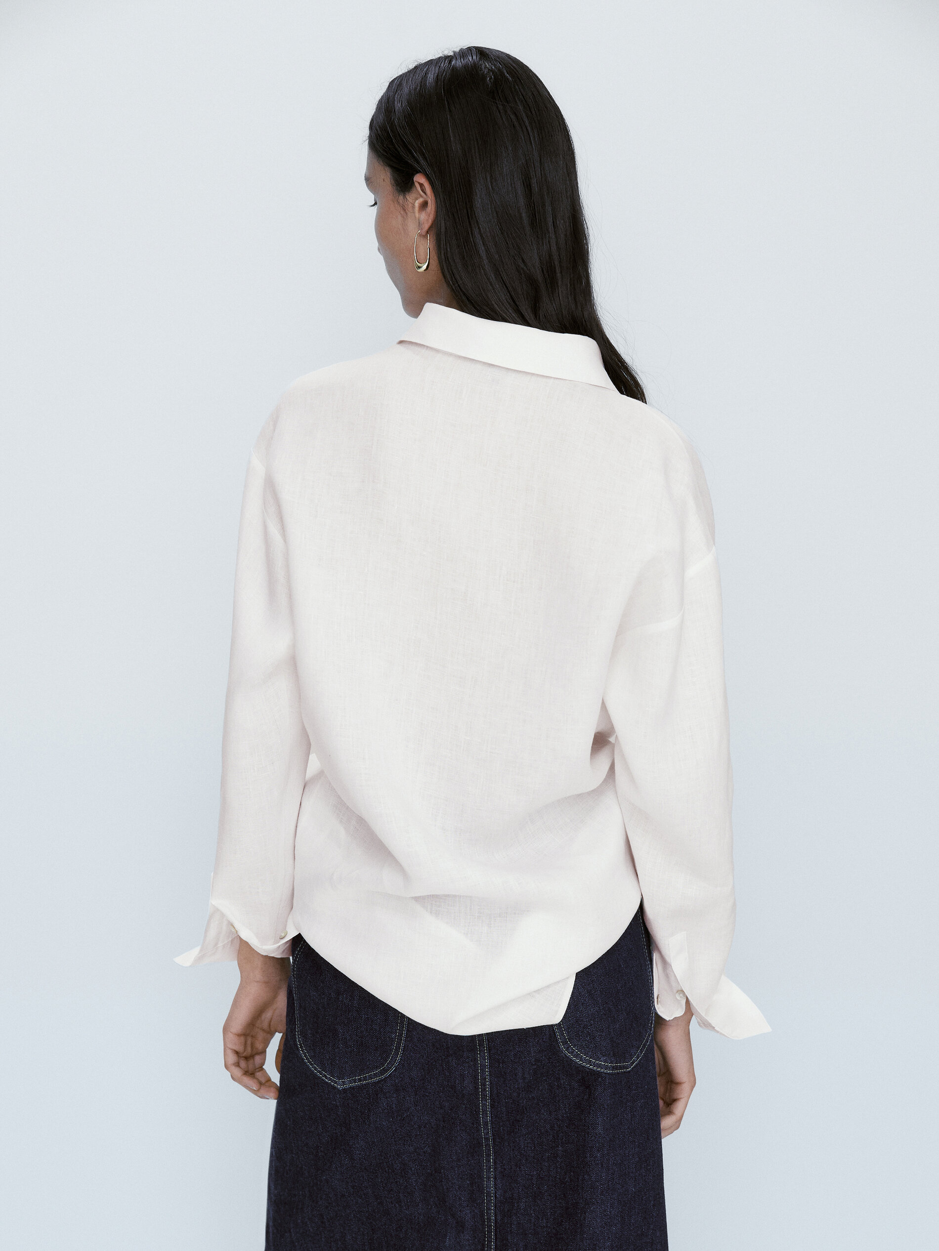 Camisa 100% lino - BLANCO