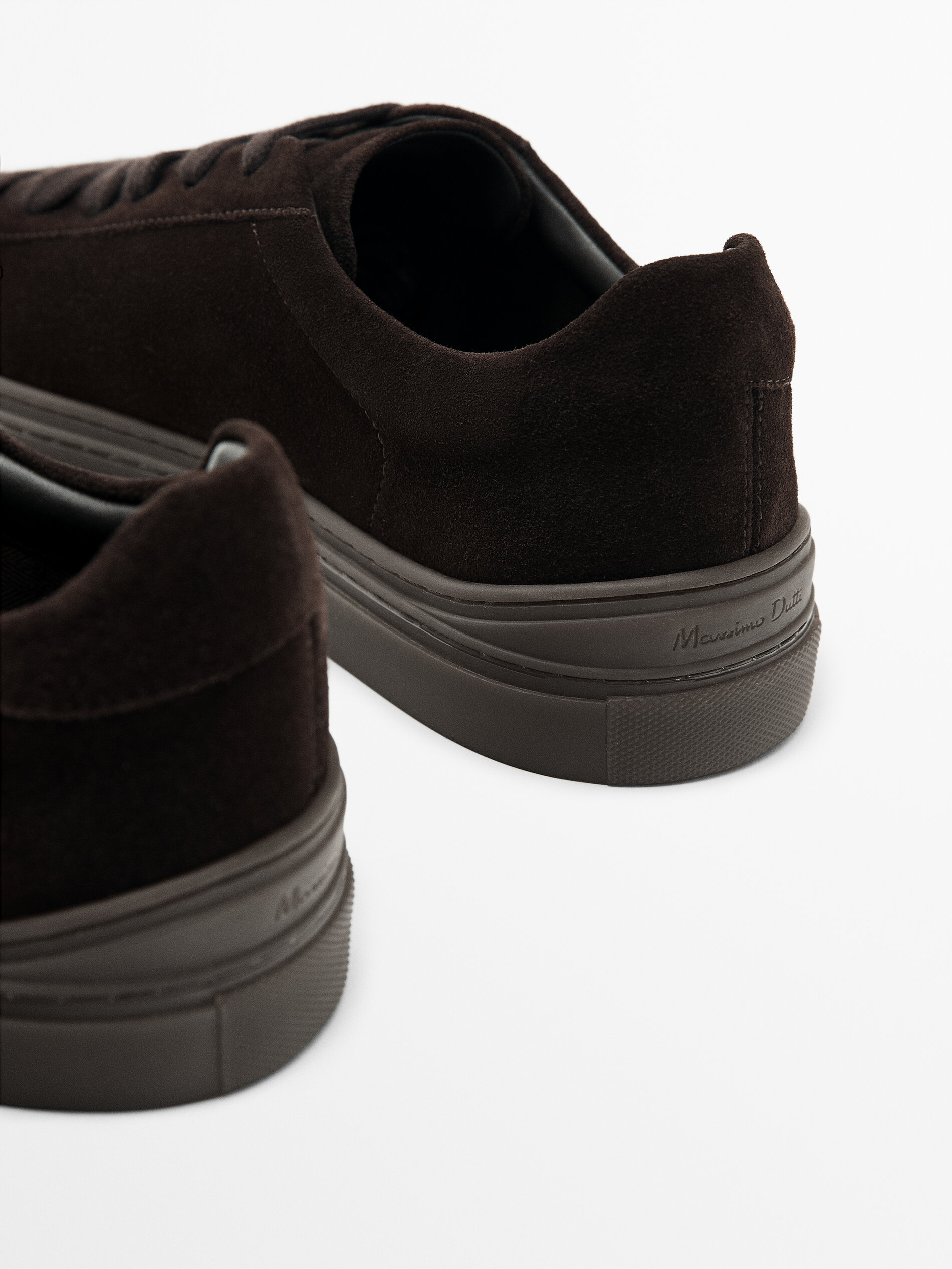 Deportivo piel serraje - MARRÓN