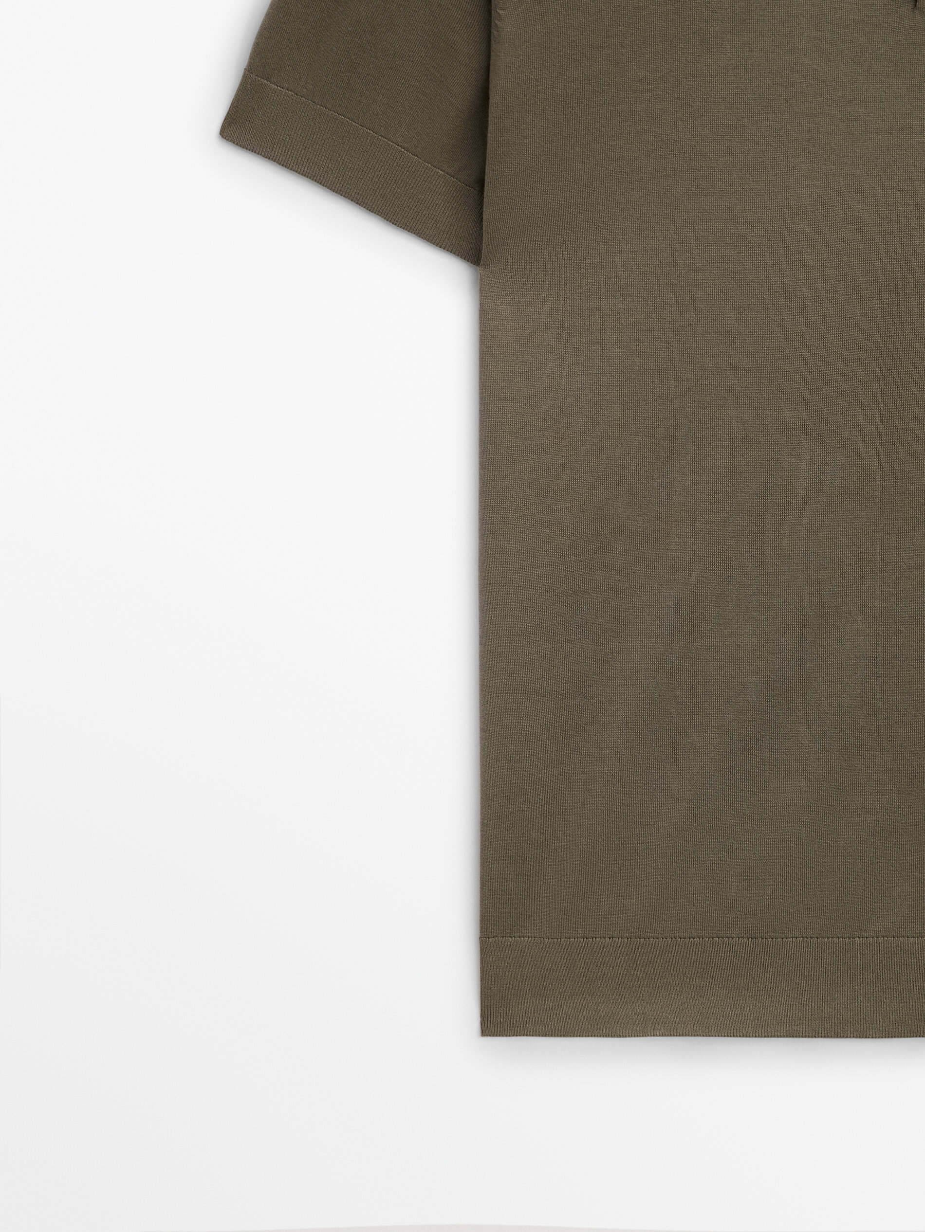 Jersey polo con algodón y seda Limited edition - Caqui