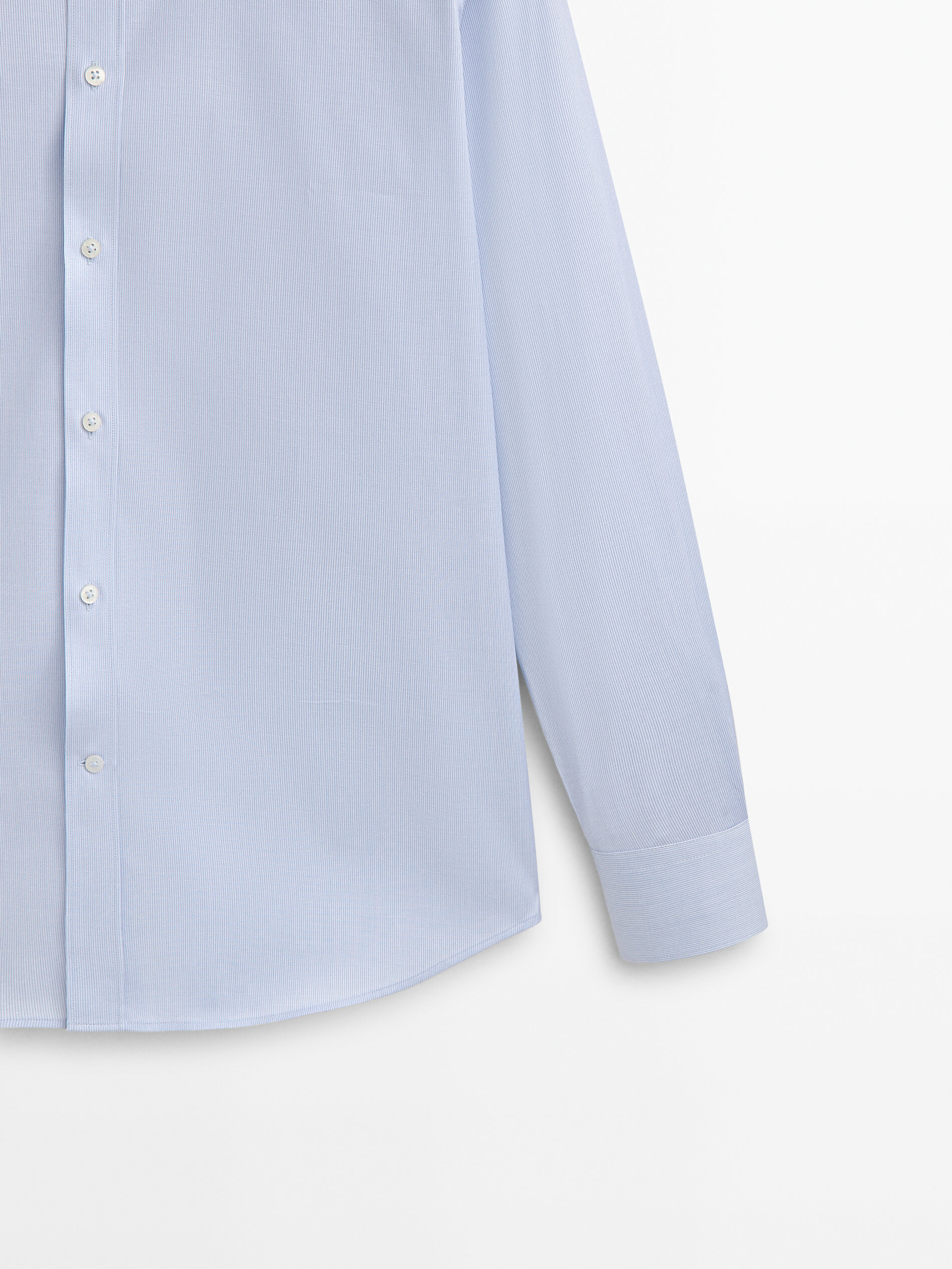 Camisa stretch rayas slim fit - AZUL MARINO